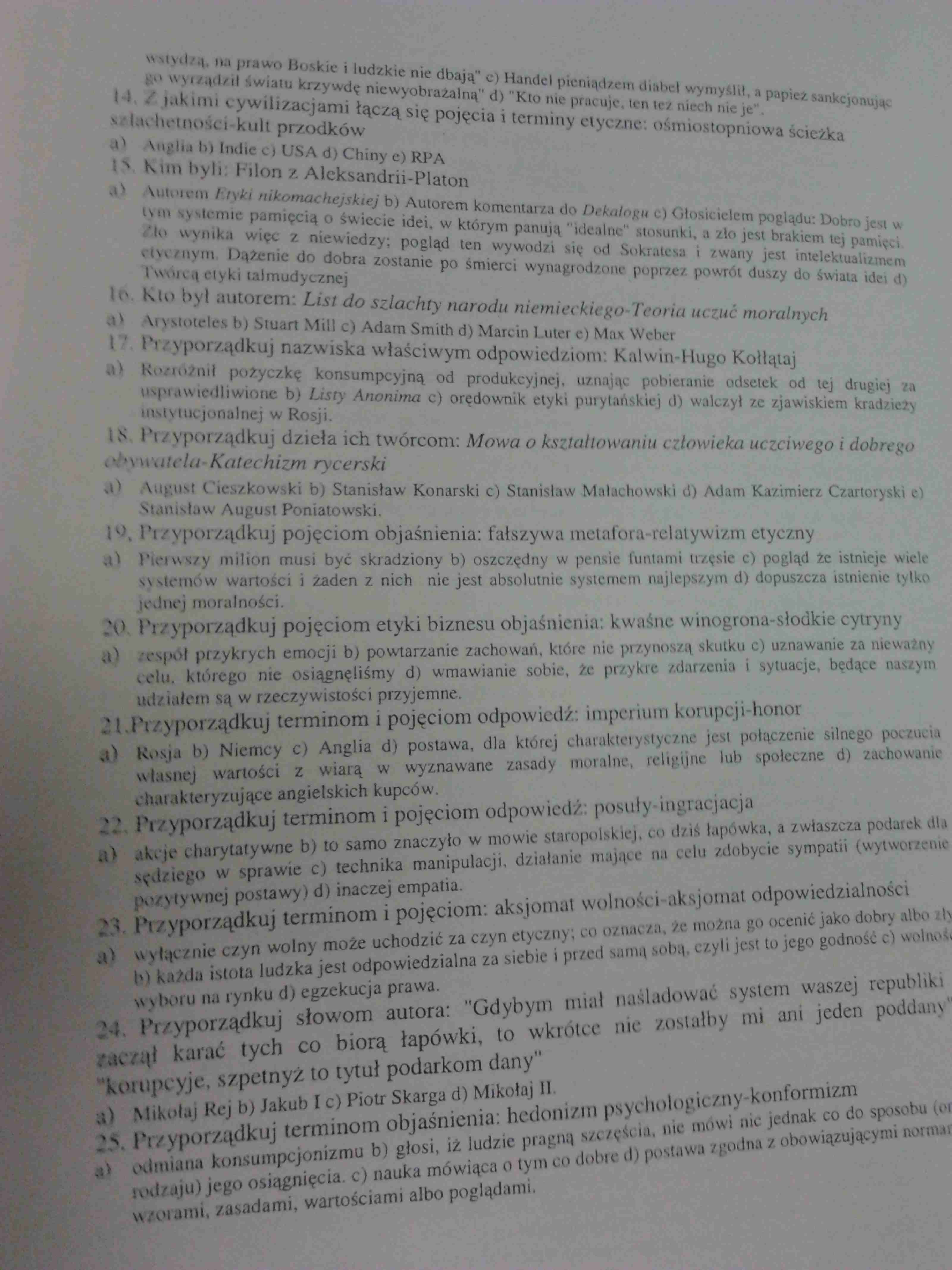 Etyka gospodarcza - test - Luteranizm - strona 1