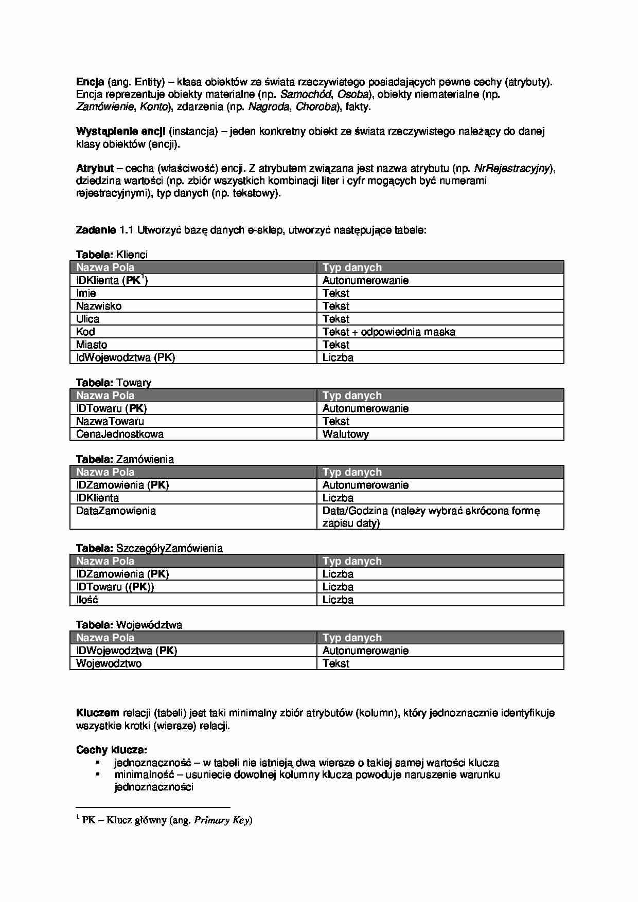 Informatyka w zarządzaniu - materiały na zajęcia - strona 1