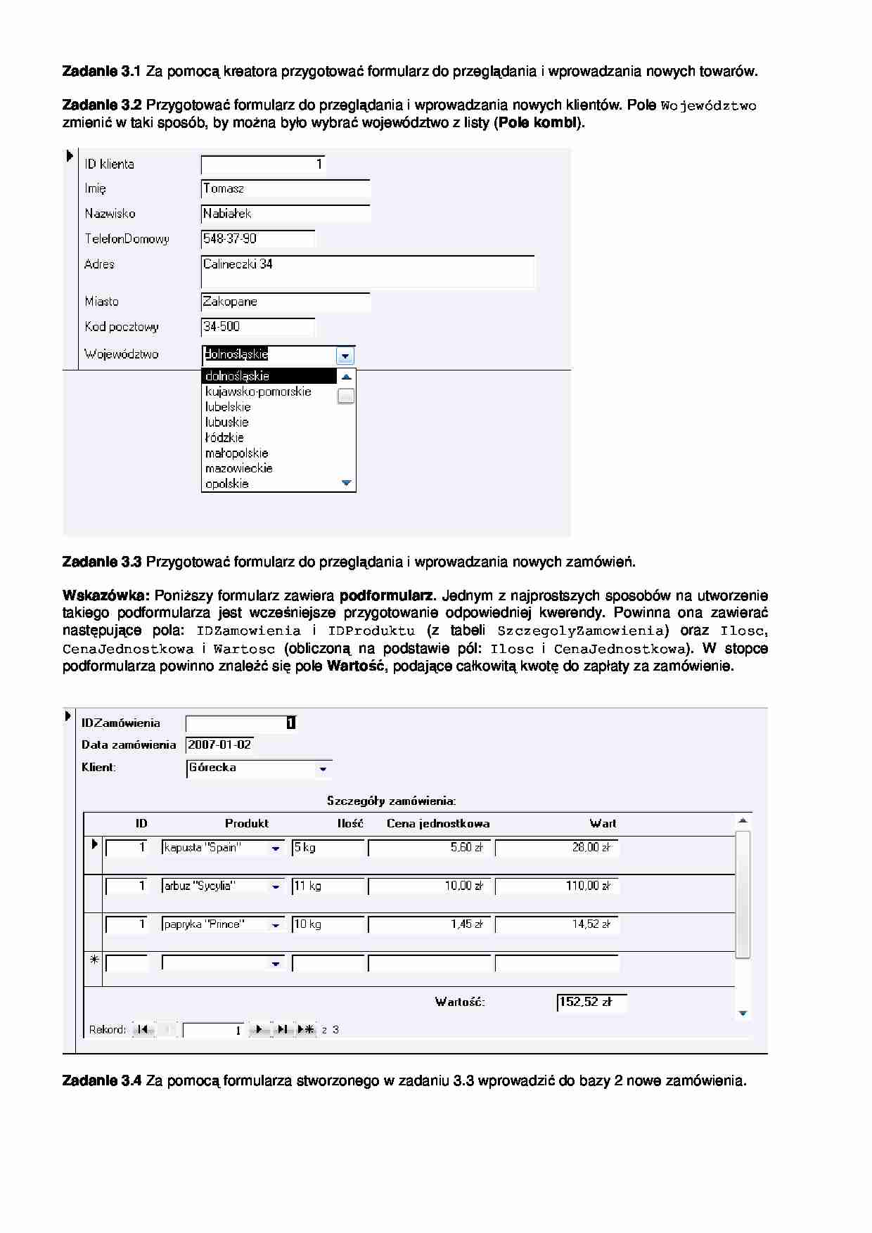 Informatyka w zarządzaniu - materiały na zajęcia 3 - strona 1