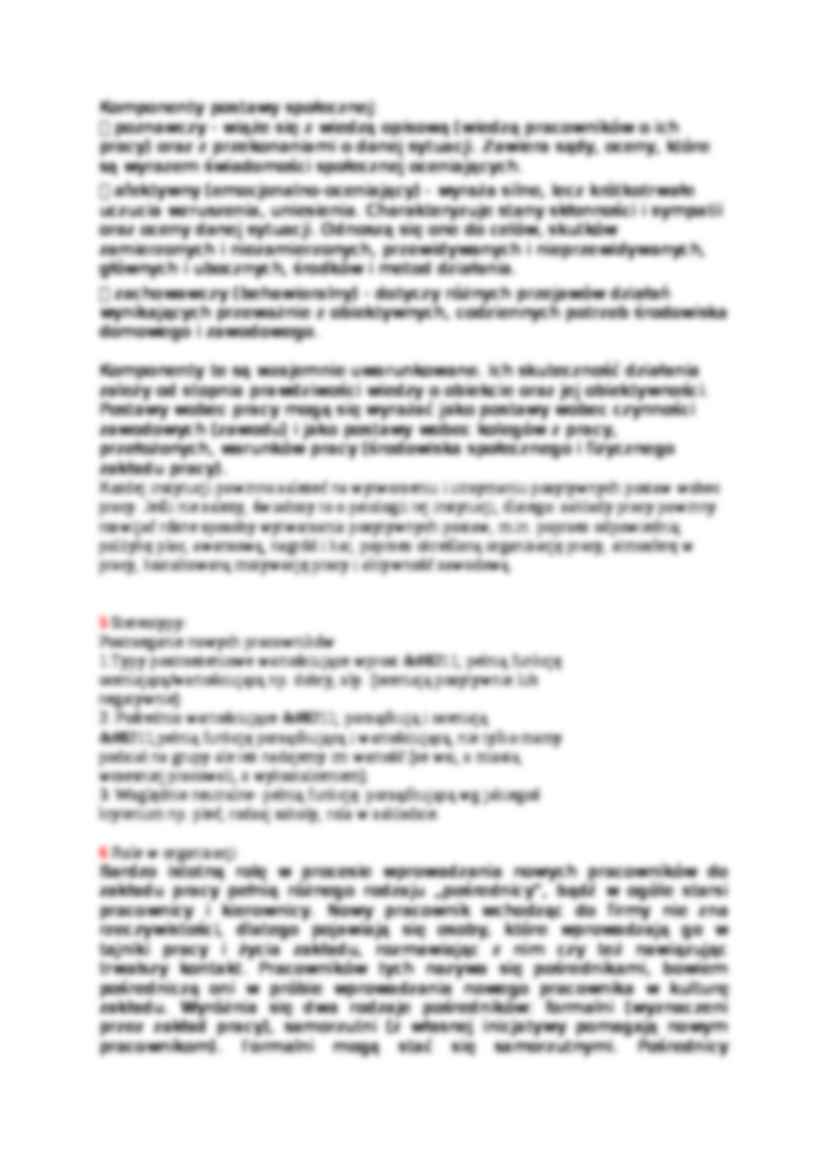 Zachowania organizacyjne -opracowane pytania na egzamin - strona 3