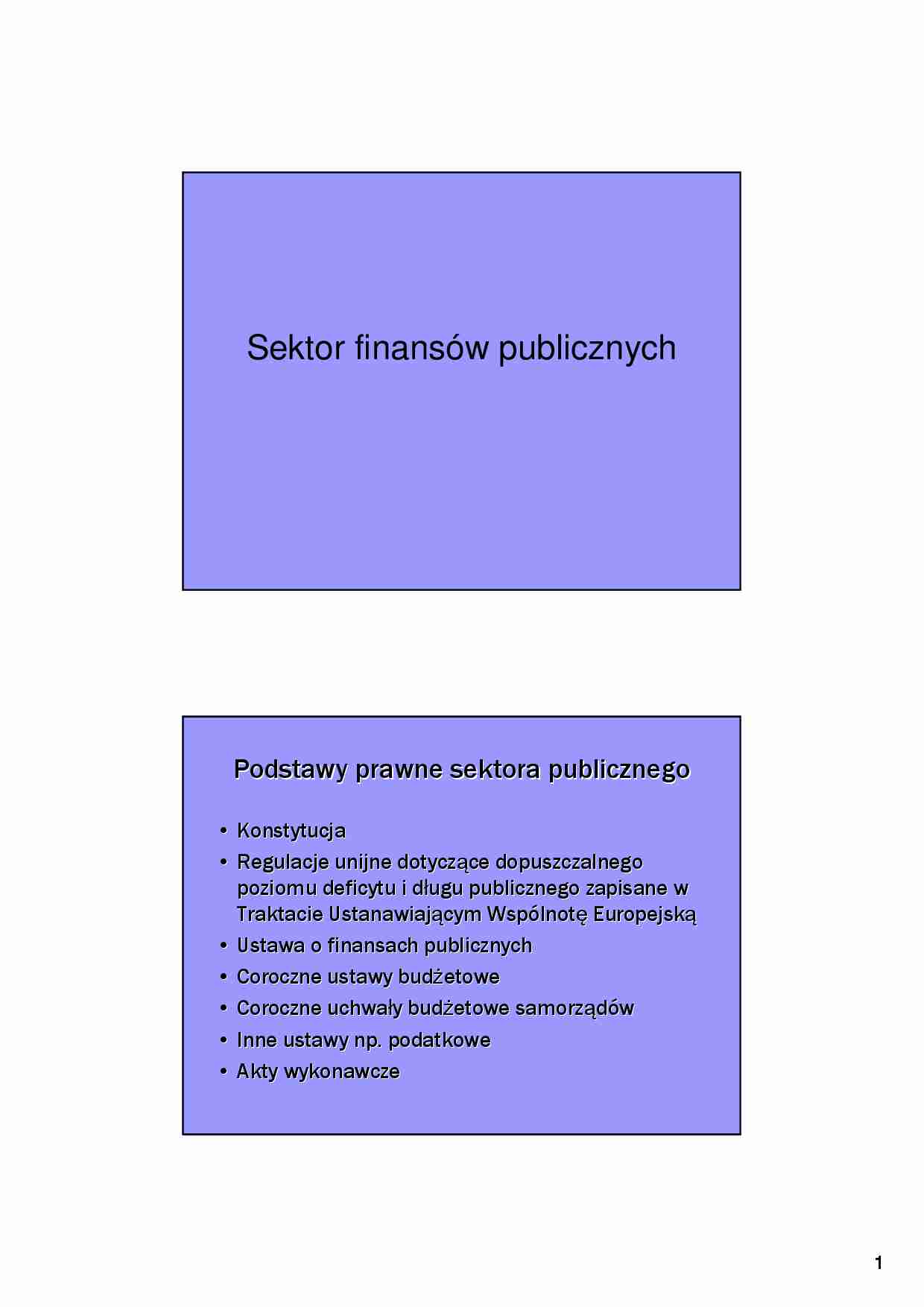 Finanse publiczne - wykład - strona 1
