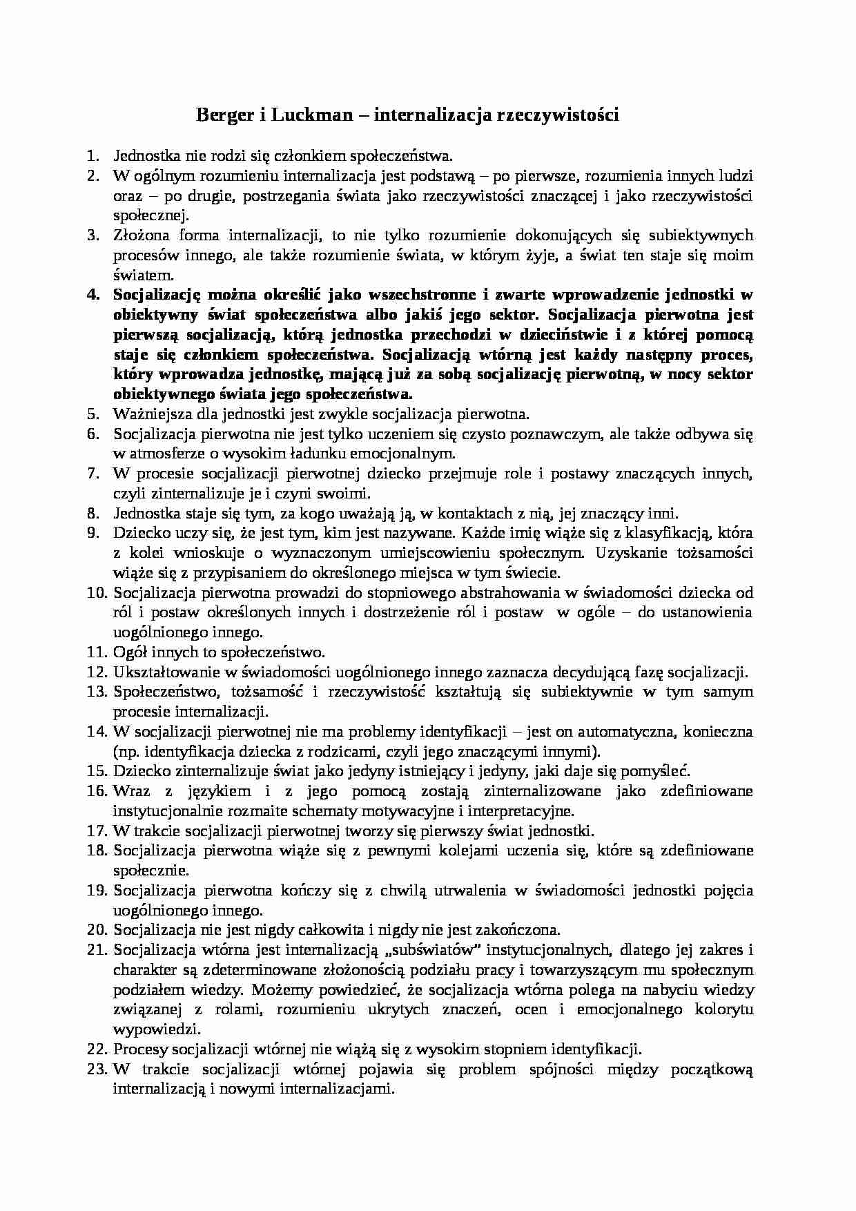 Socjalizacja - Internalizacja - strona 1