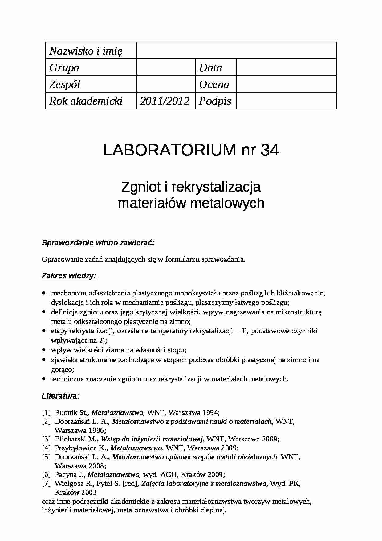 Sprawozdanie - mechanizm poślizgu - strona 1