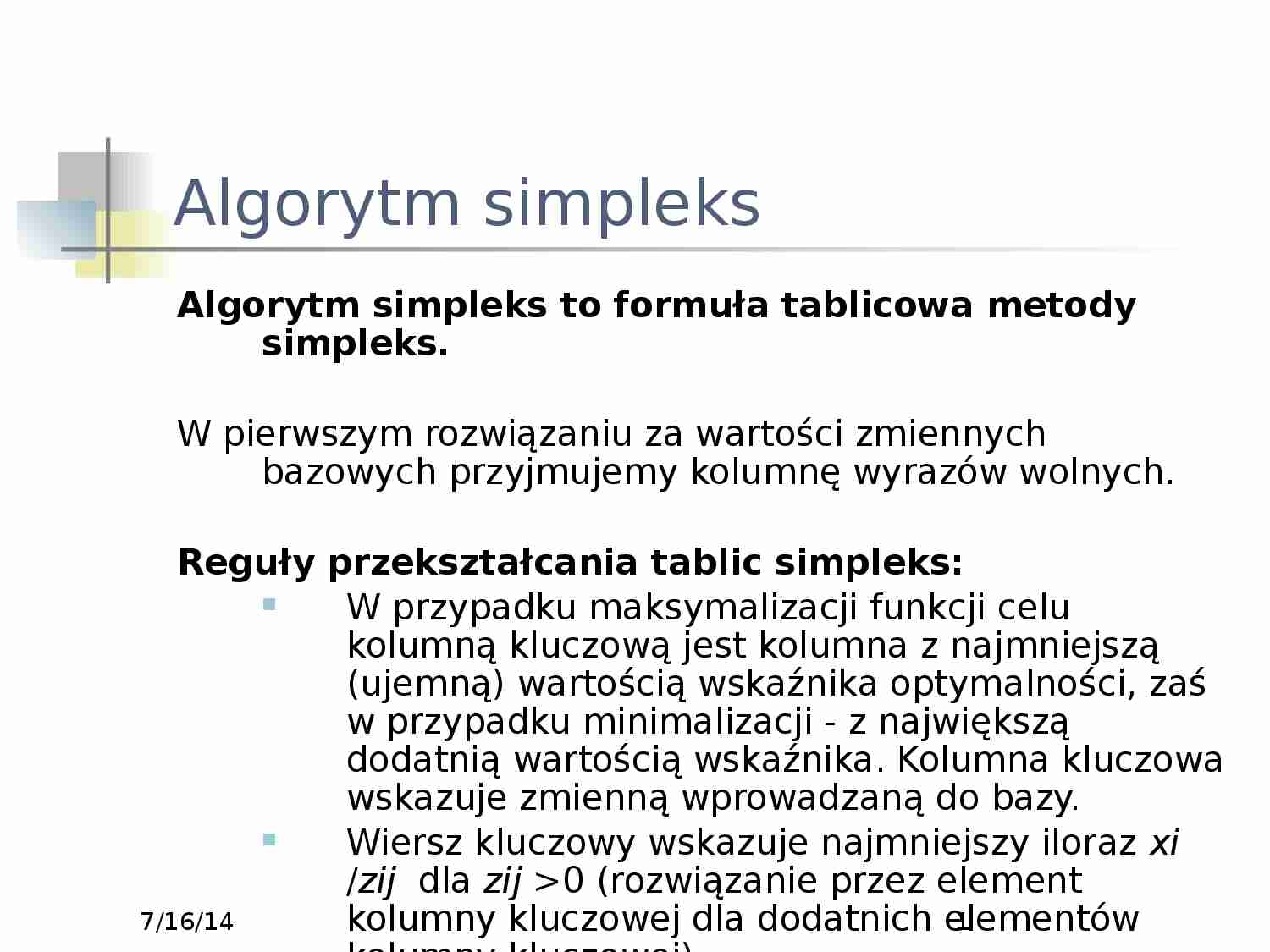 Badania operacyjne - wykład 3 - strona 1
