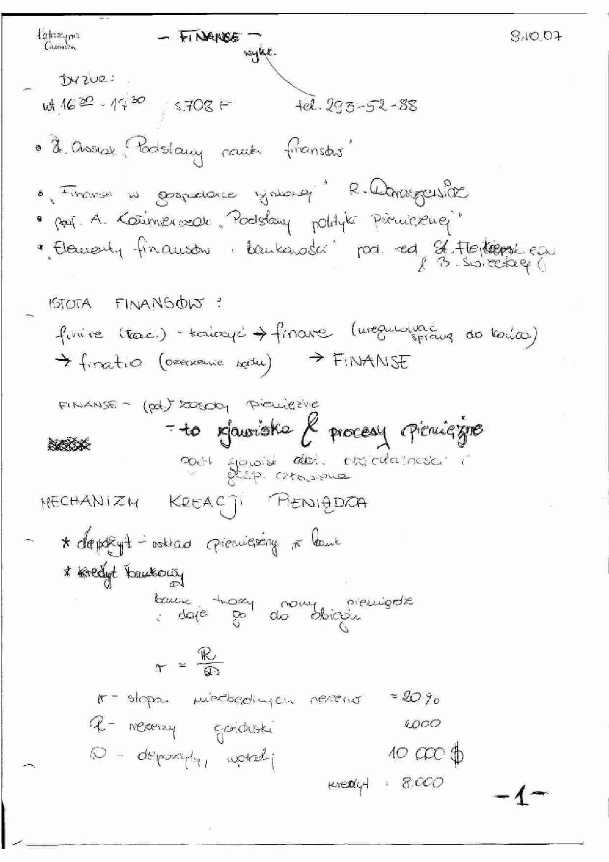 finanse wykl - strona 1