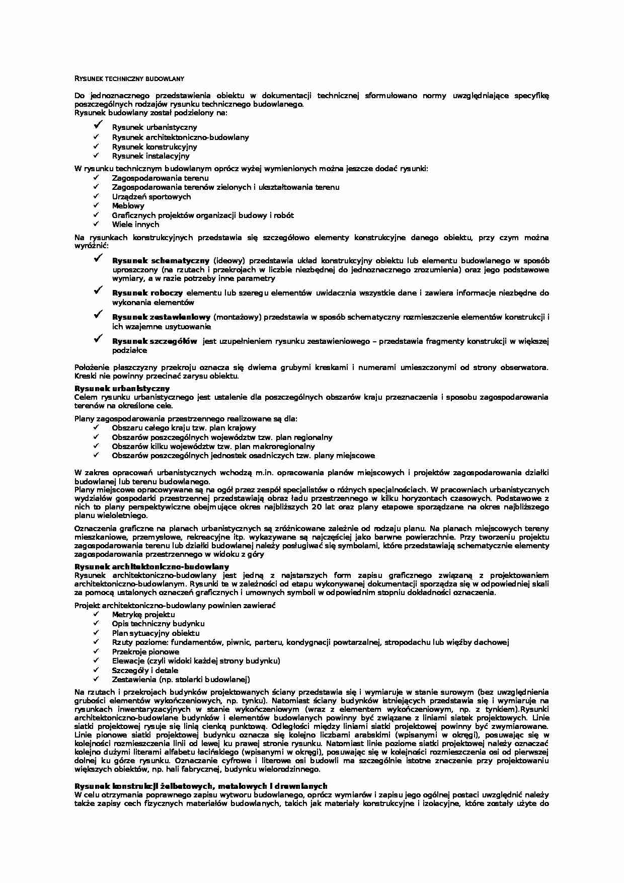 Rysunek techniczny budowlany - omówienie - strona 1