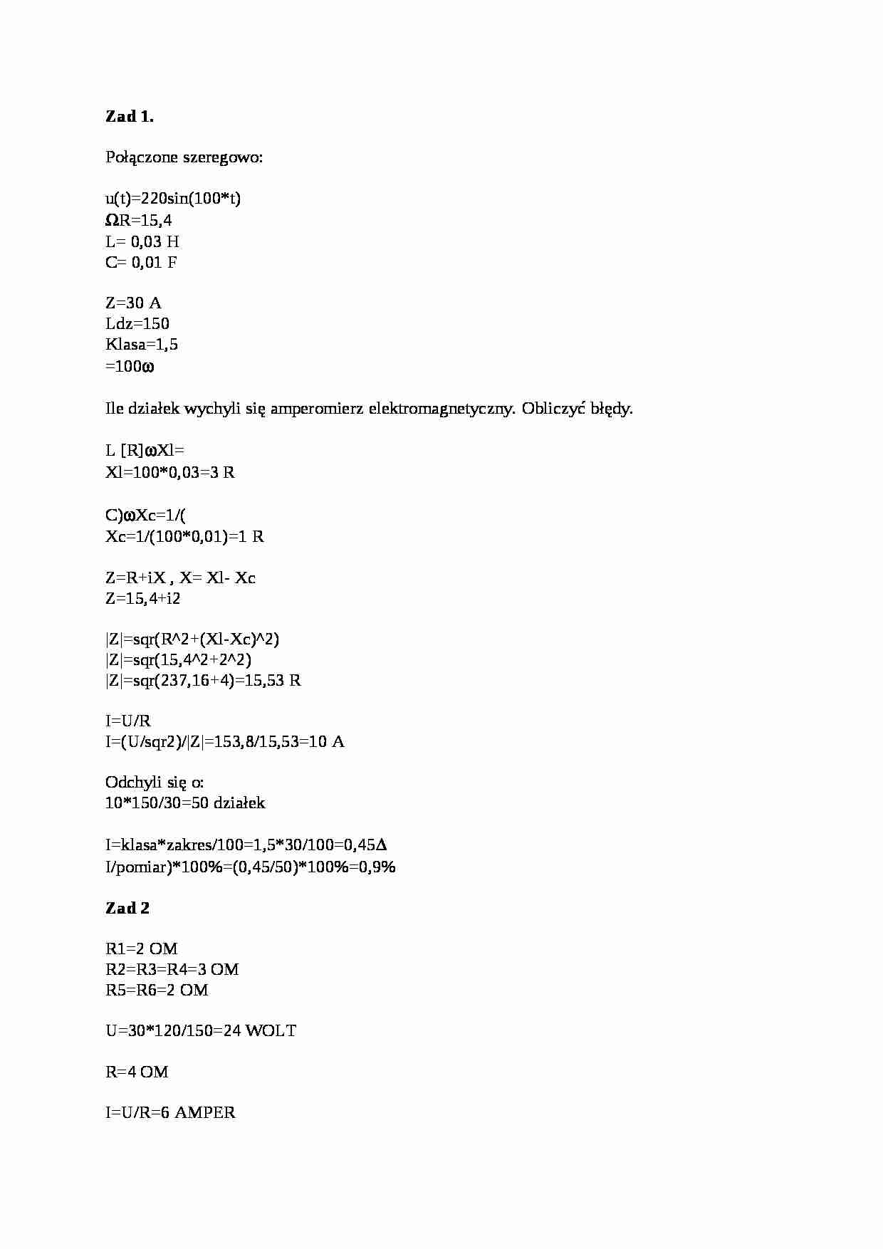 Metrologia - egzamin - strona 1