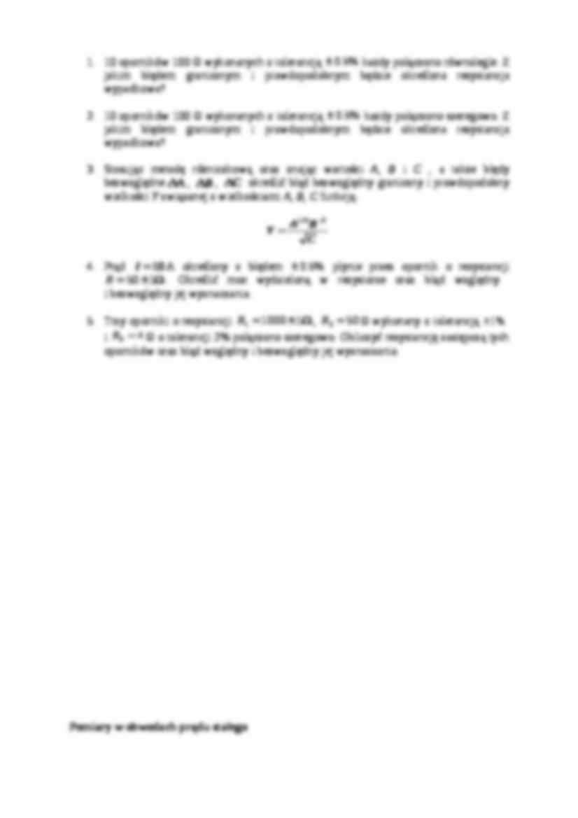 Zadania metrologia - strona 2