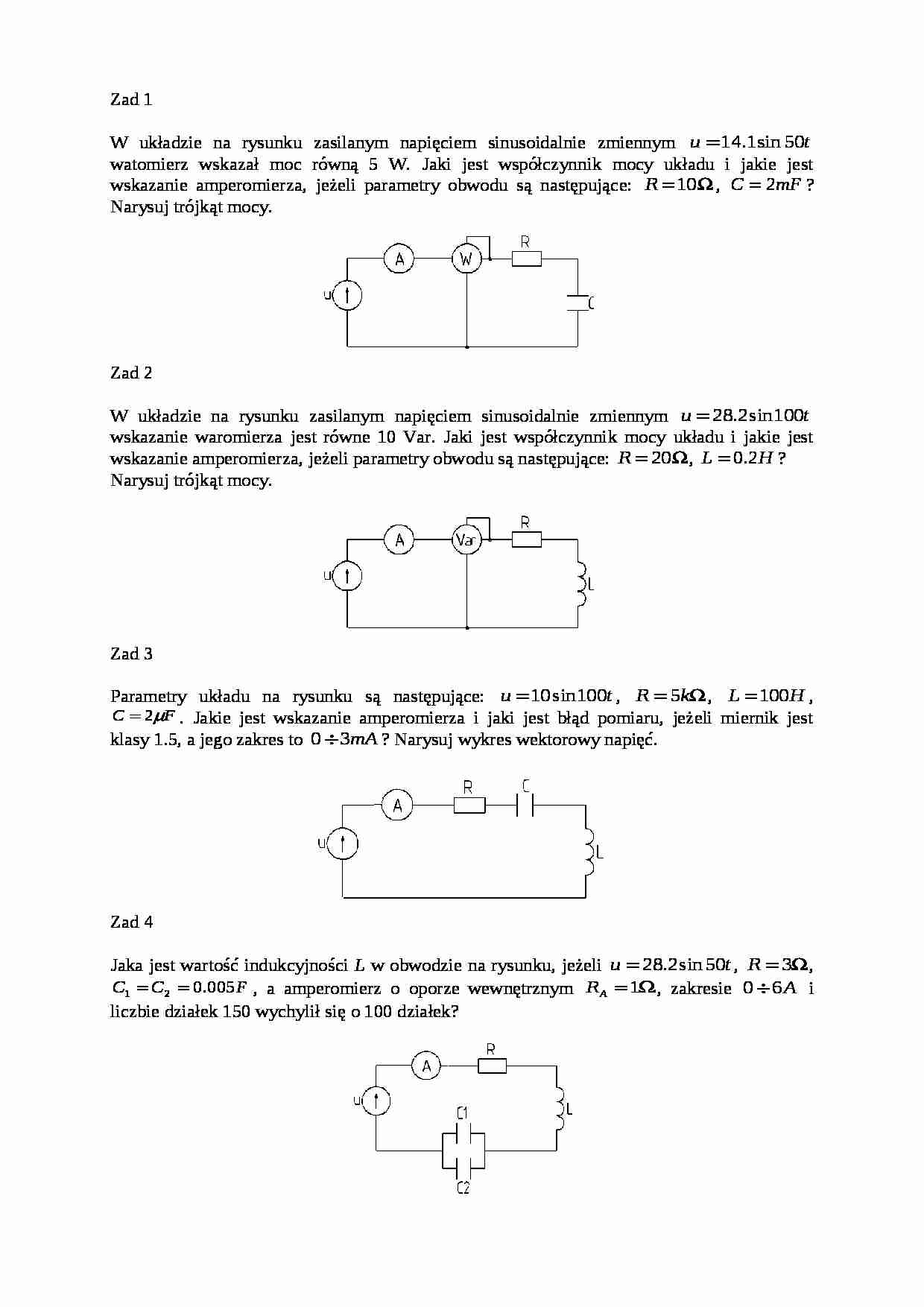 Zadania przemienny - strona 1