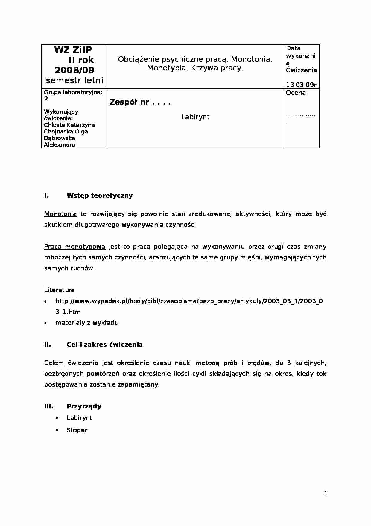 Metrologia - sprawozdanie 2 wersja 2  - strona 1