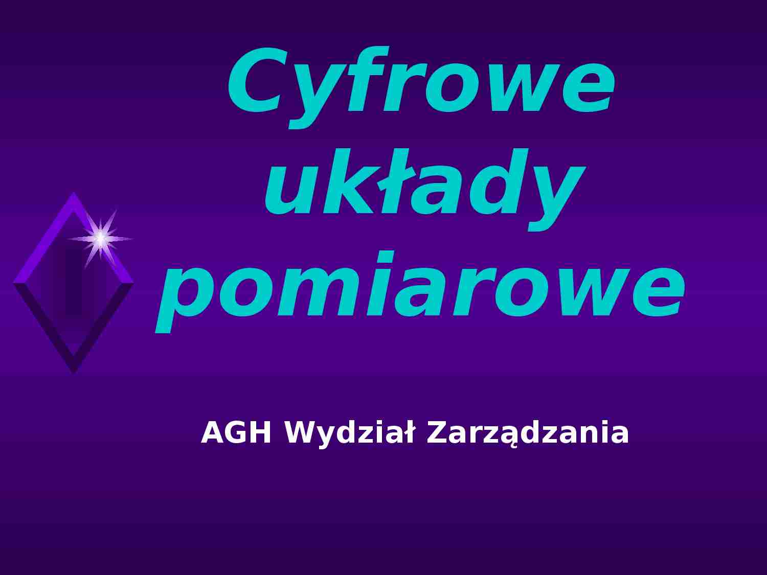 Metrologia - układy cyfrowe - strona 1