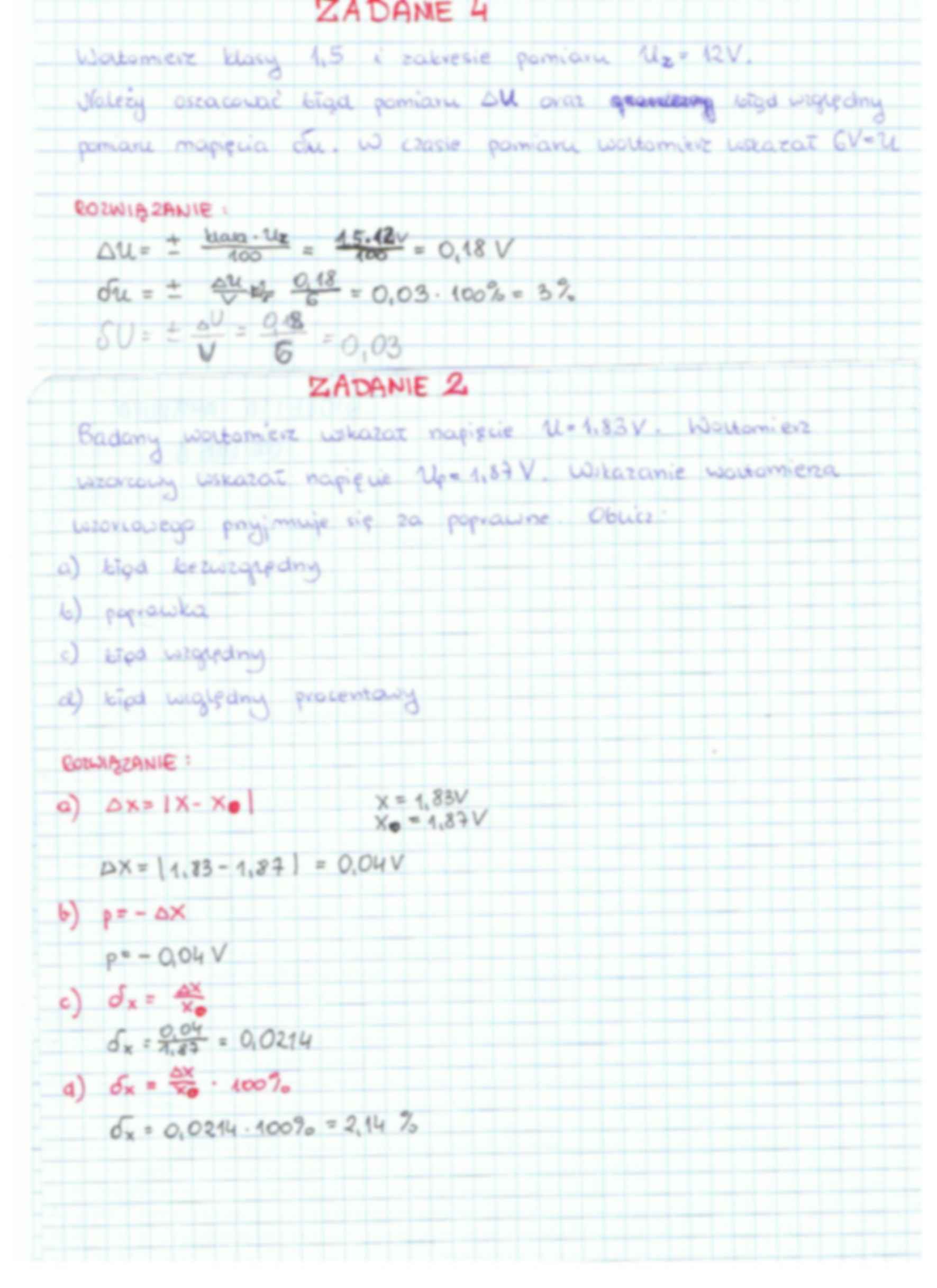 Metrologia - zadania kolos 1 - strona 2