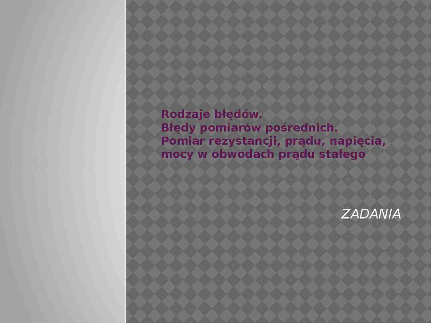 Metrologia - zadania nr 2 - strona 1