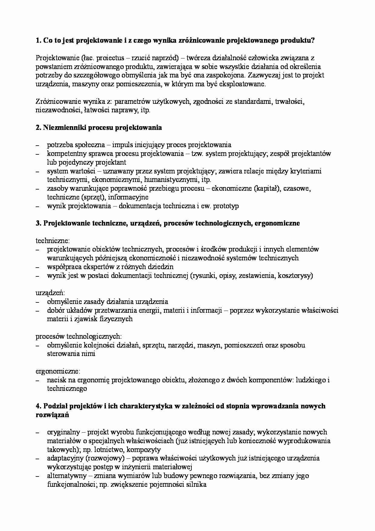 Projektowanie - opracowanie - strona 1