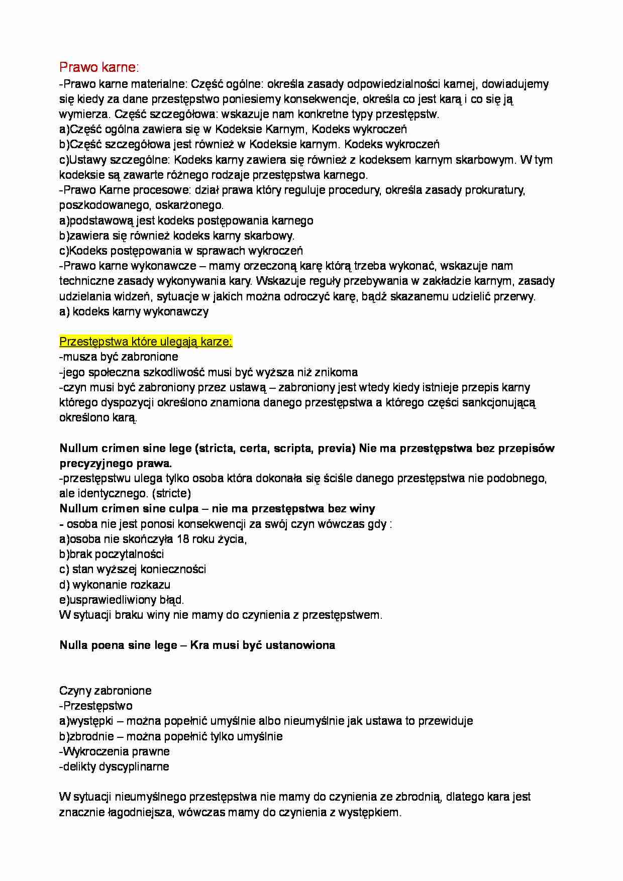Encyklopednia prawa, wykład II- prawo karne - strona 1