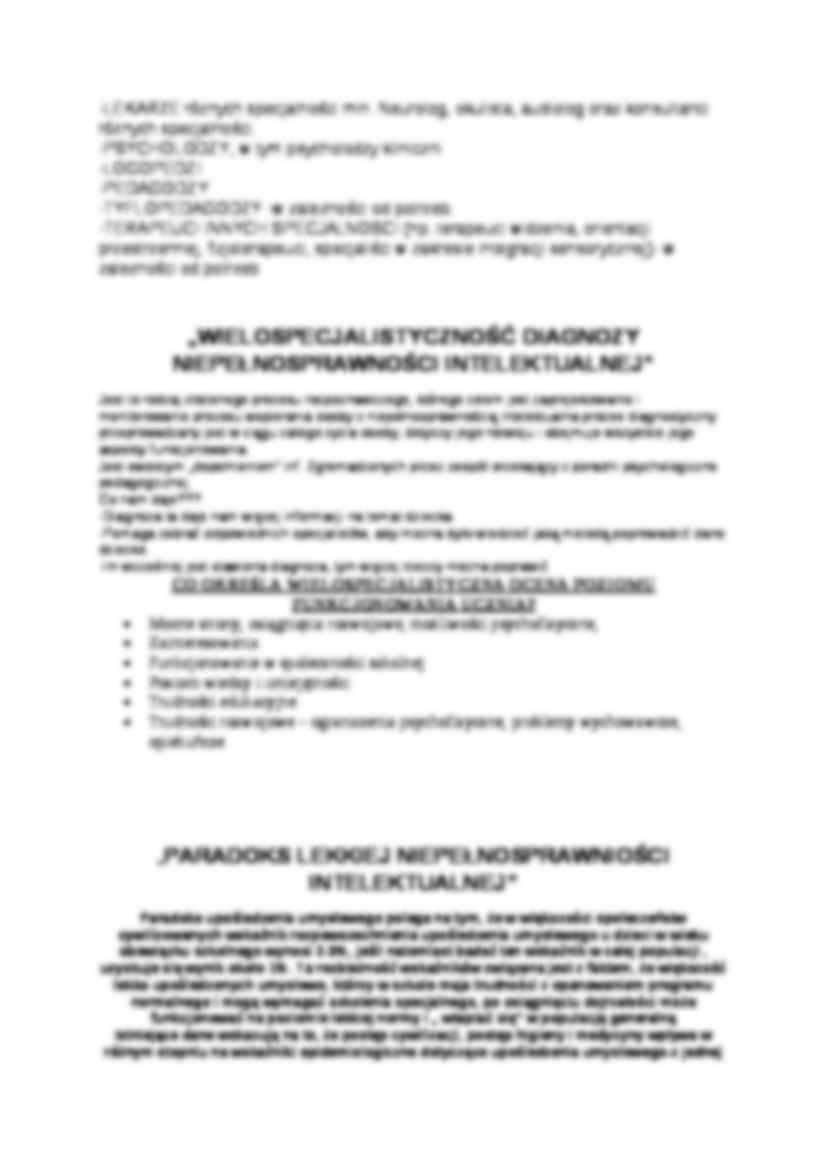 Pedagogika specjalna - pytania na licencjat - strona 2