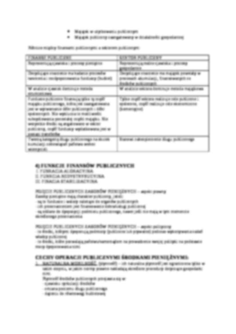 Finanse Publiczne - FINANSE PUBLICZNE A FINANSE PRYWATNE - strona 2