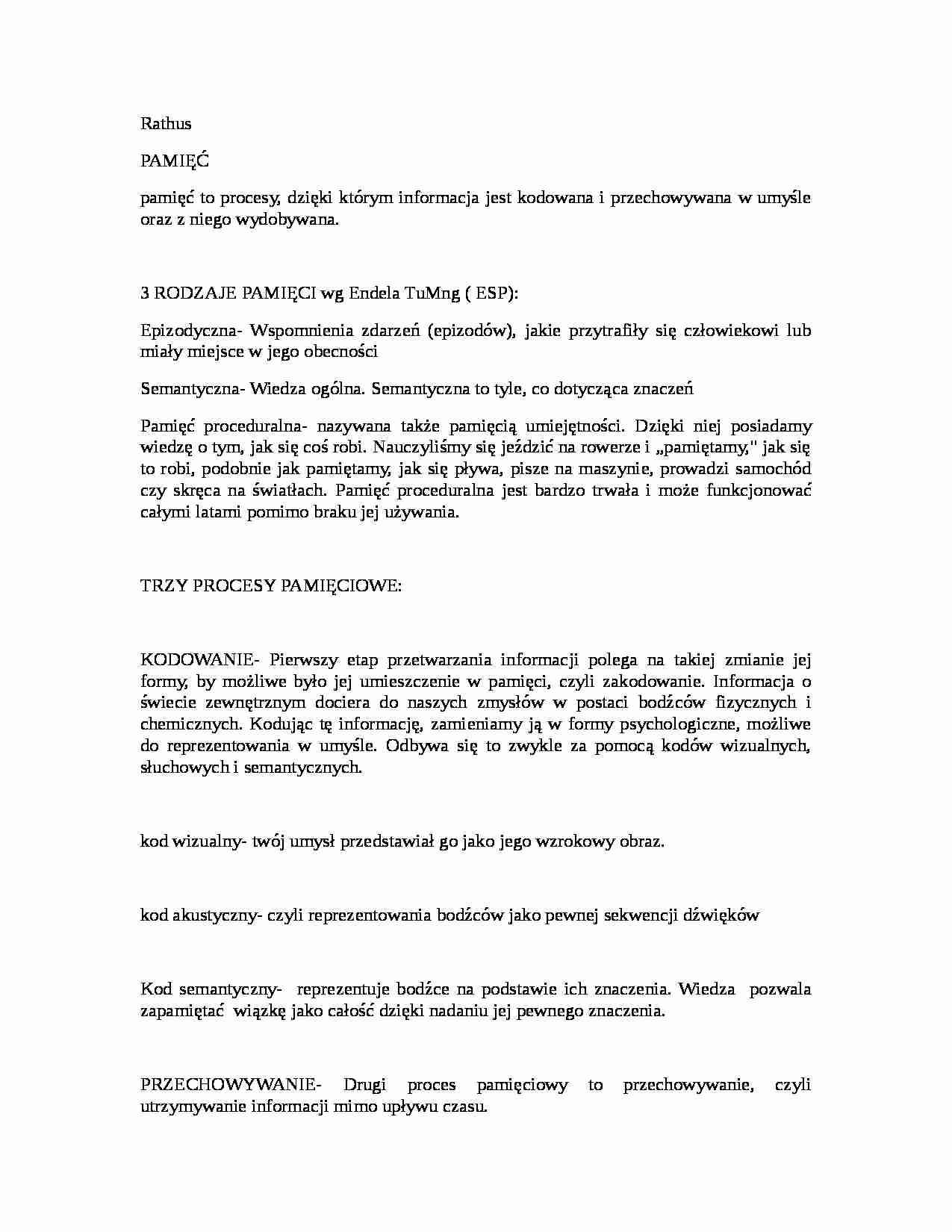 Pamięć i teorie uczenia się - strona 1