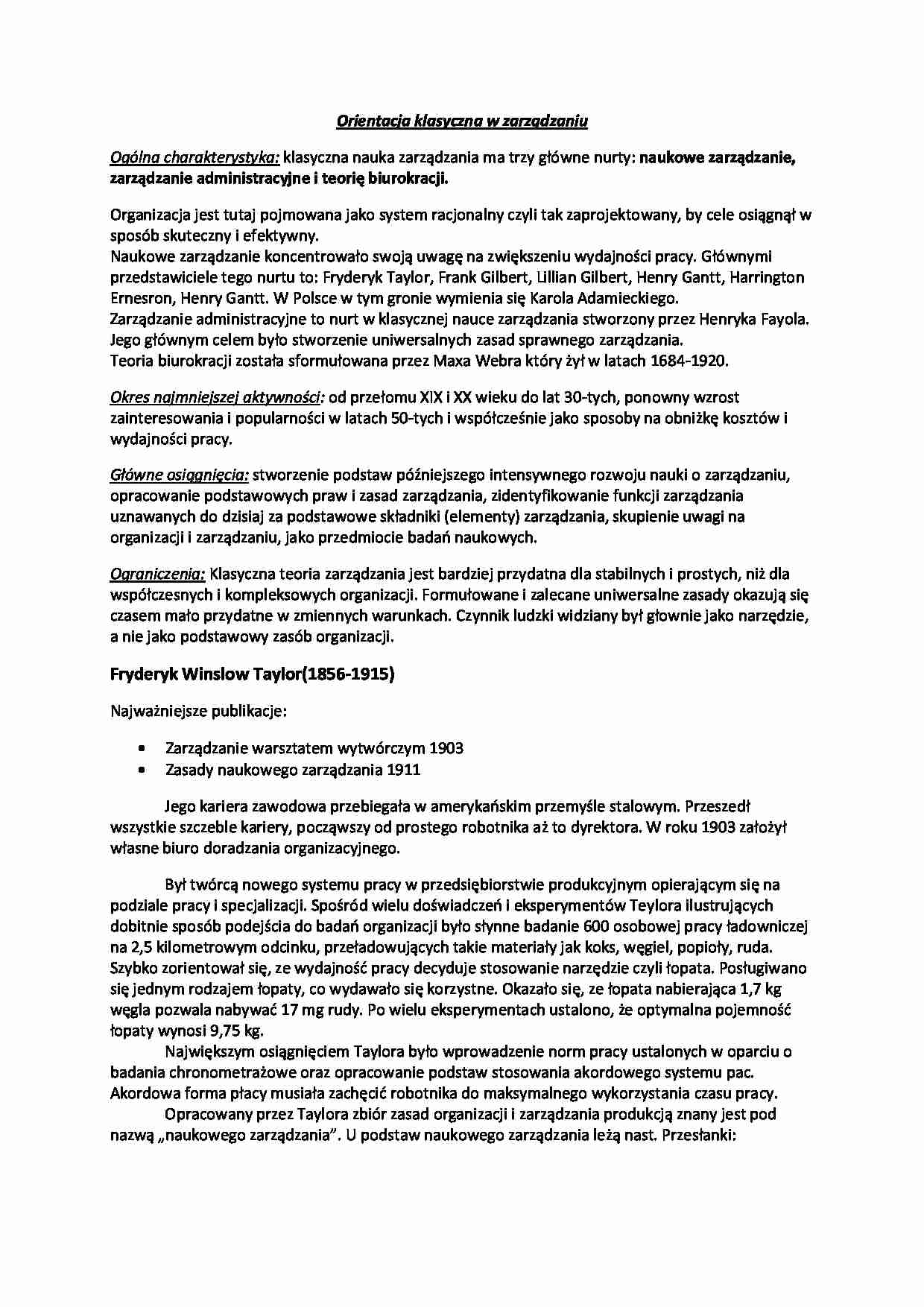 podstawy zarzadzania i organizacji wyklad - strona 1
