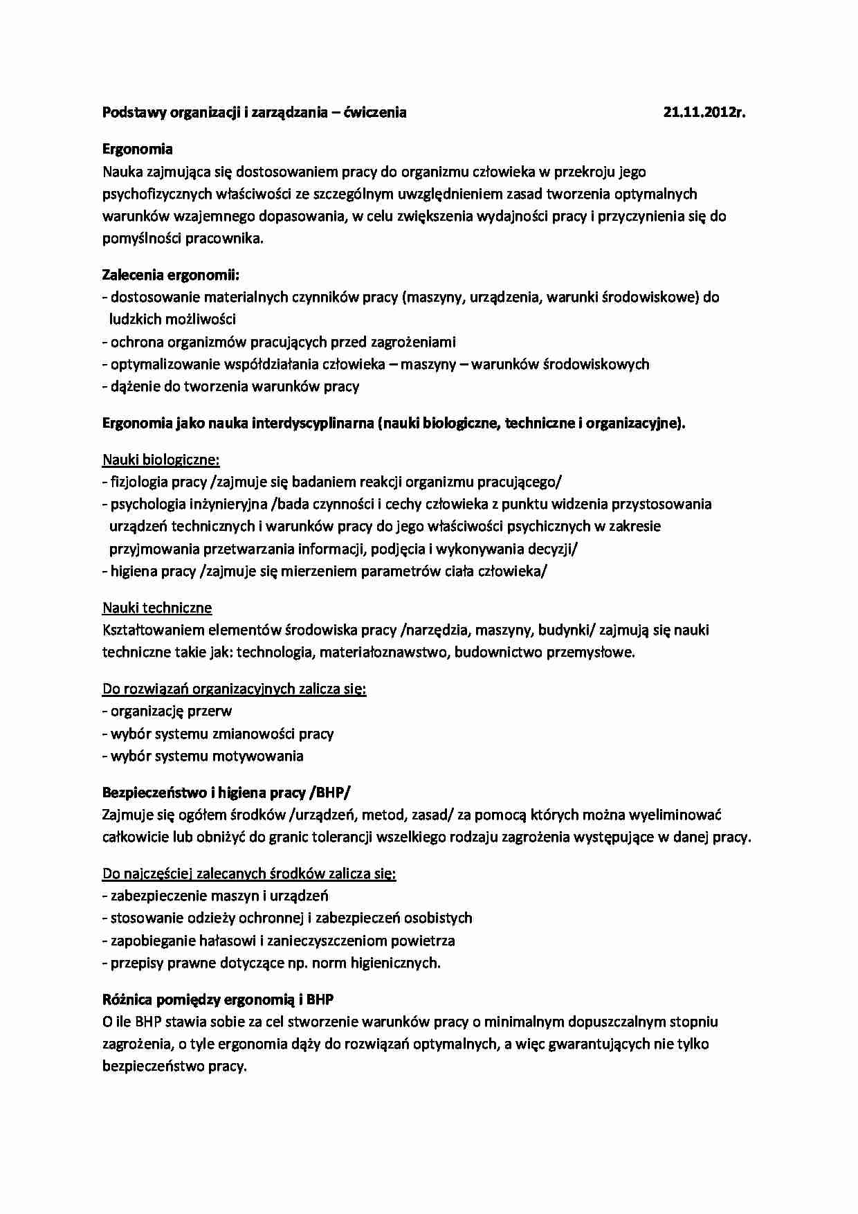 podstawy zarzadzania i organizacji cwiczenia 4 - strona 1