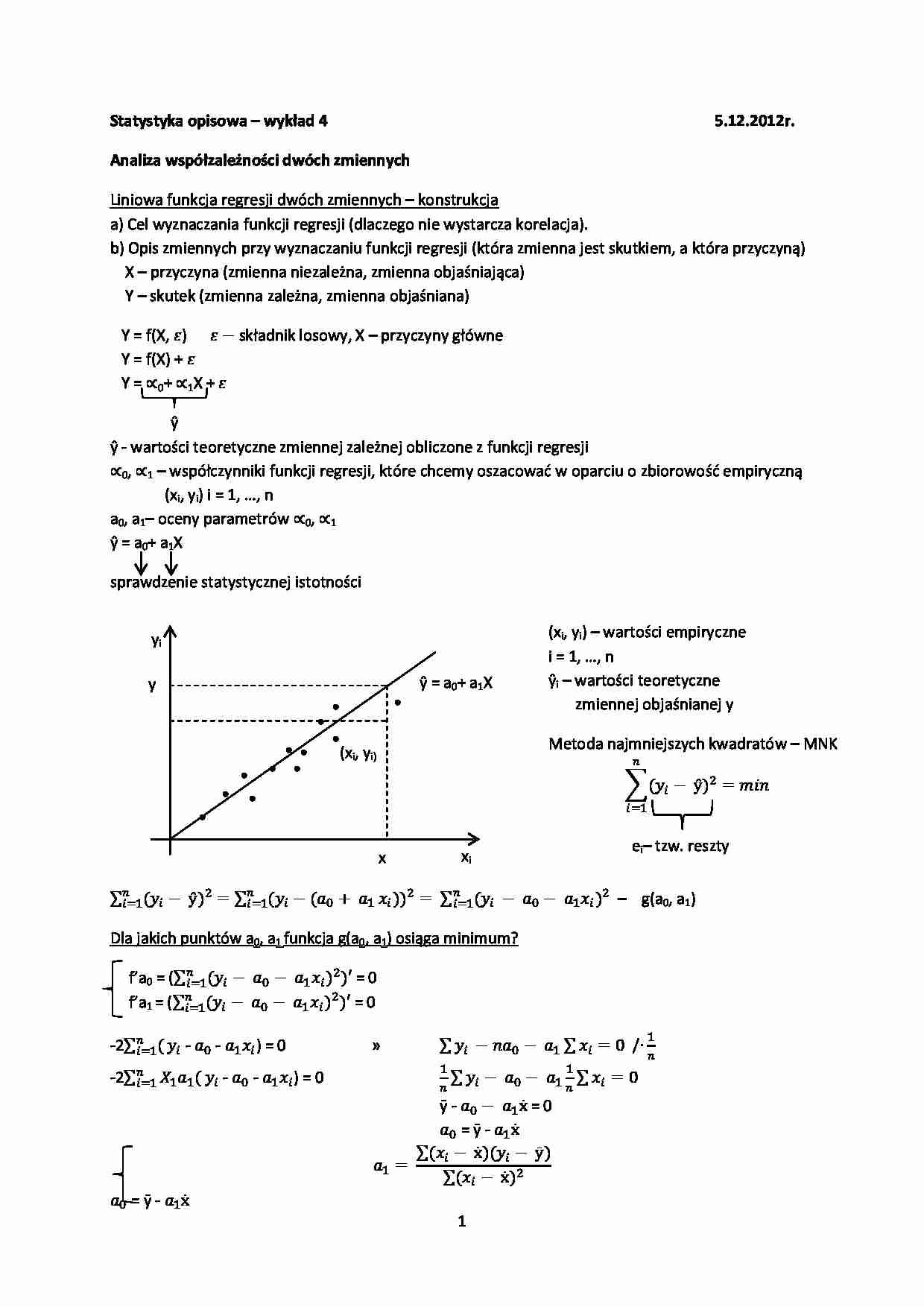 statystyka wyklad 4 - strona 1