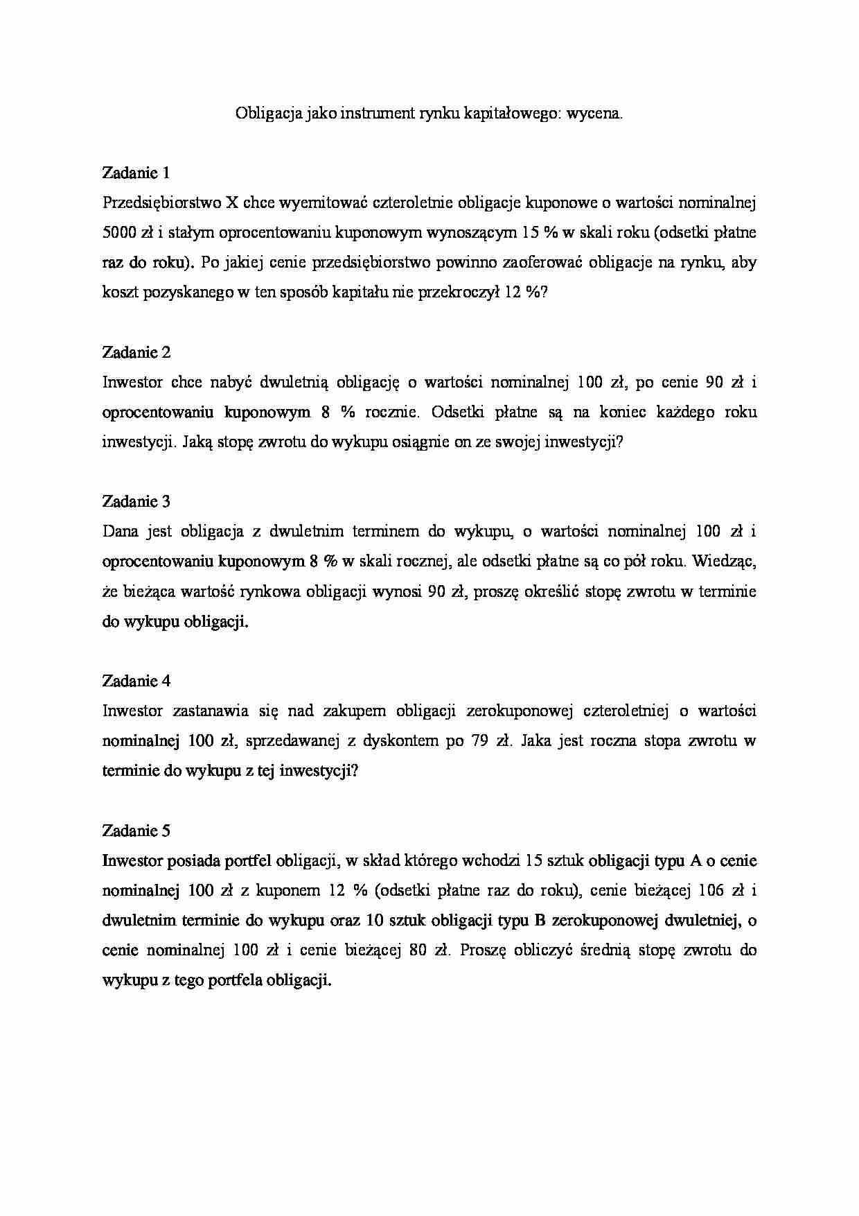 Zadania2010 obligacja - strona 1