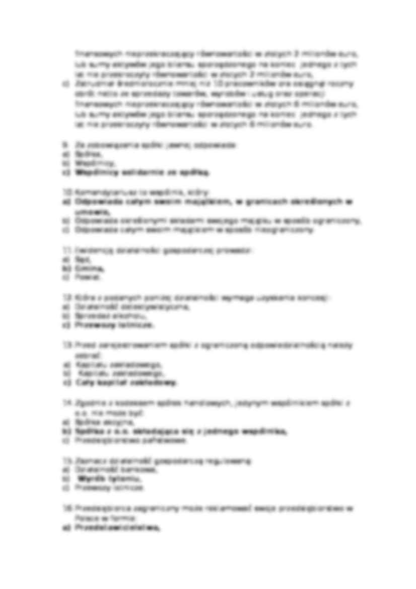 Prawo gospodarcze - kolokwium - strona 2