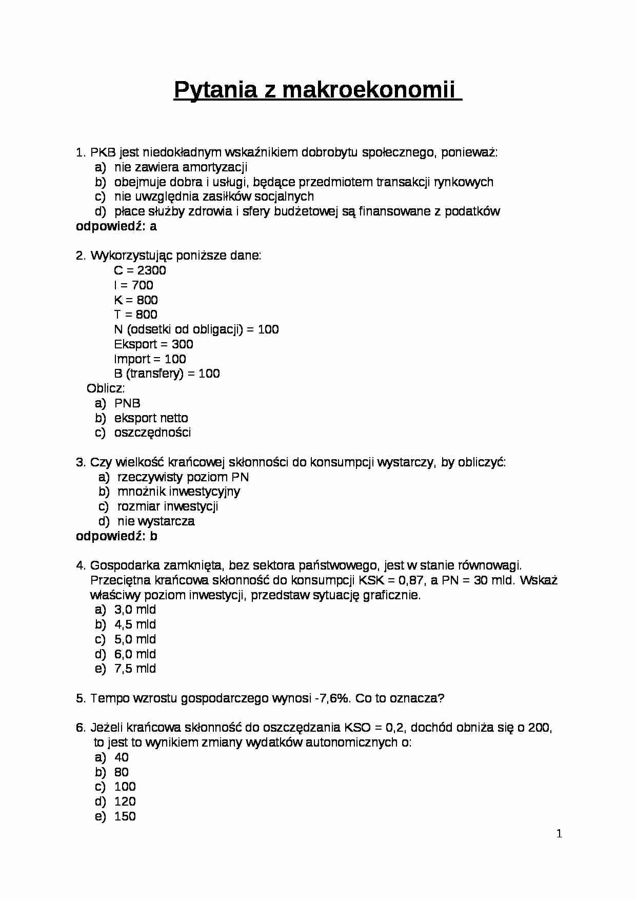 egzamin z makro cz 2 - strona 1