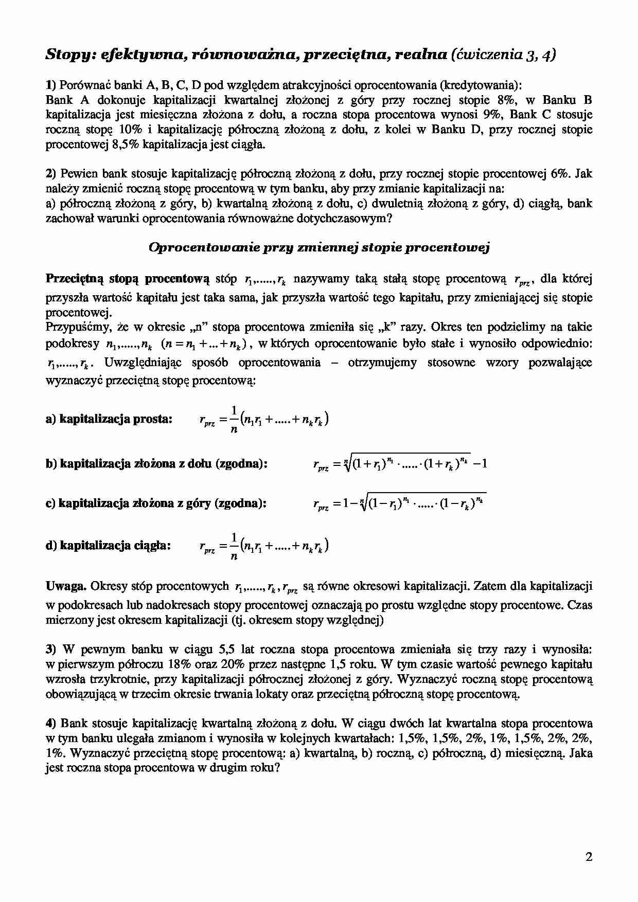 3,4. Stopy procentowe i inflacja - strona 1