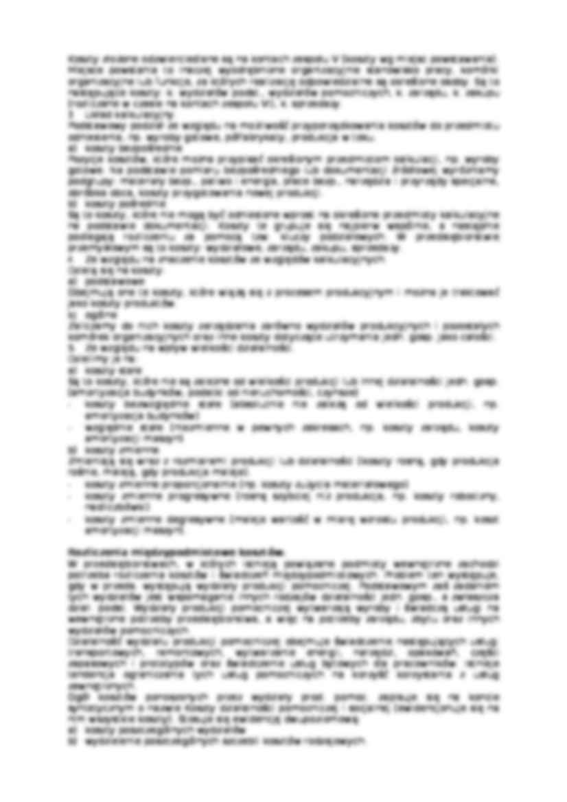 Rachunek kosztów - Koszty prowadzenia działalności  - strona 3