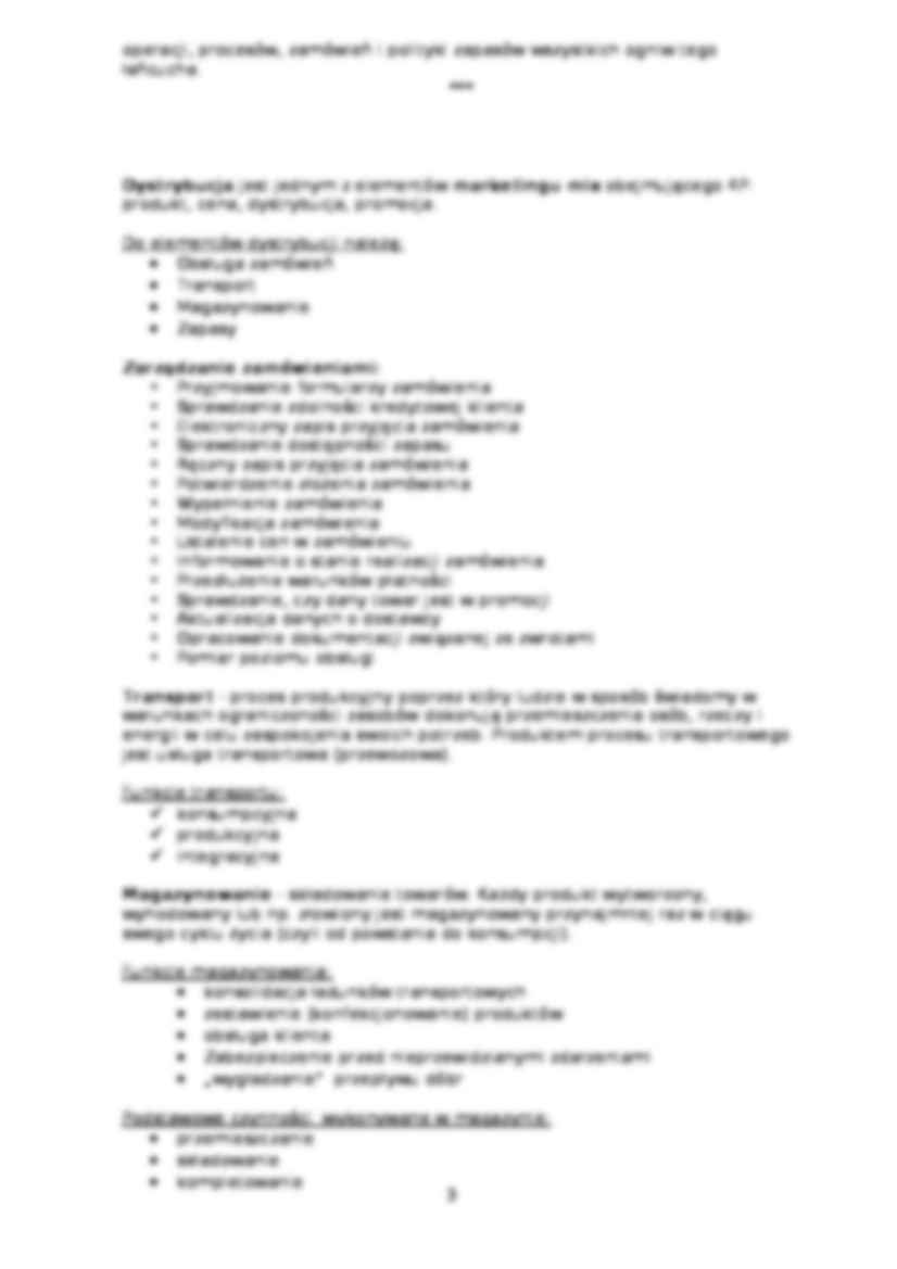 Logistyka dystrybucji - notatki od Kempny - strona 3