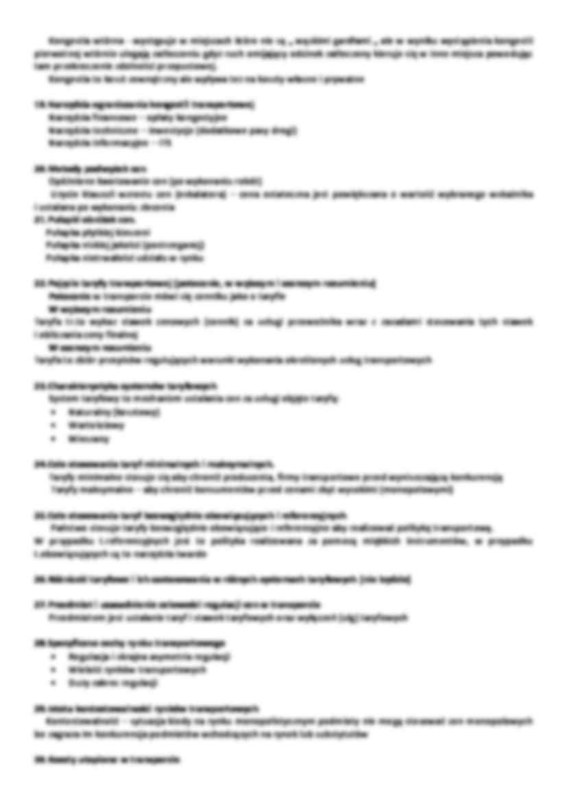 Ekonomika transportu -tezy egzaminacyjne  - strona 3