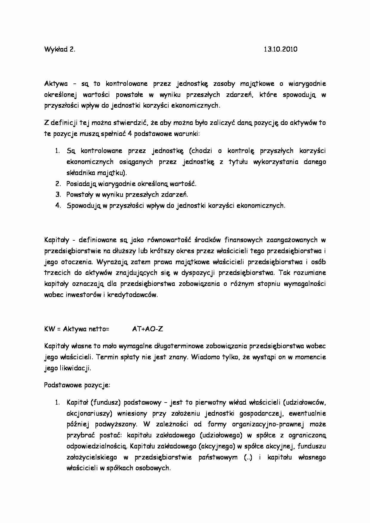 Rachunkowość UE Katowice Galica - strona 1