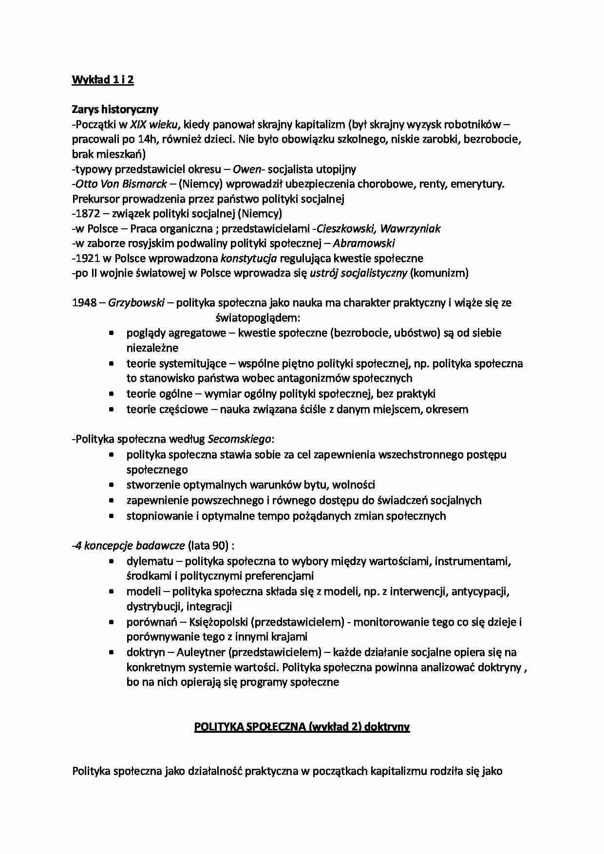 Polityka społeczna -  Międzynarodowa Organizacja Pracy  - strona 1