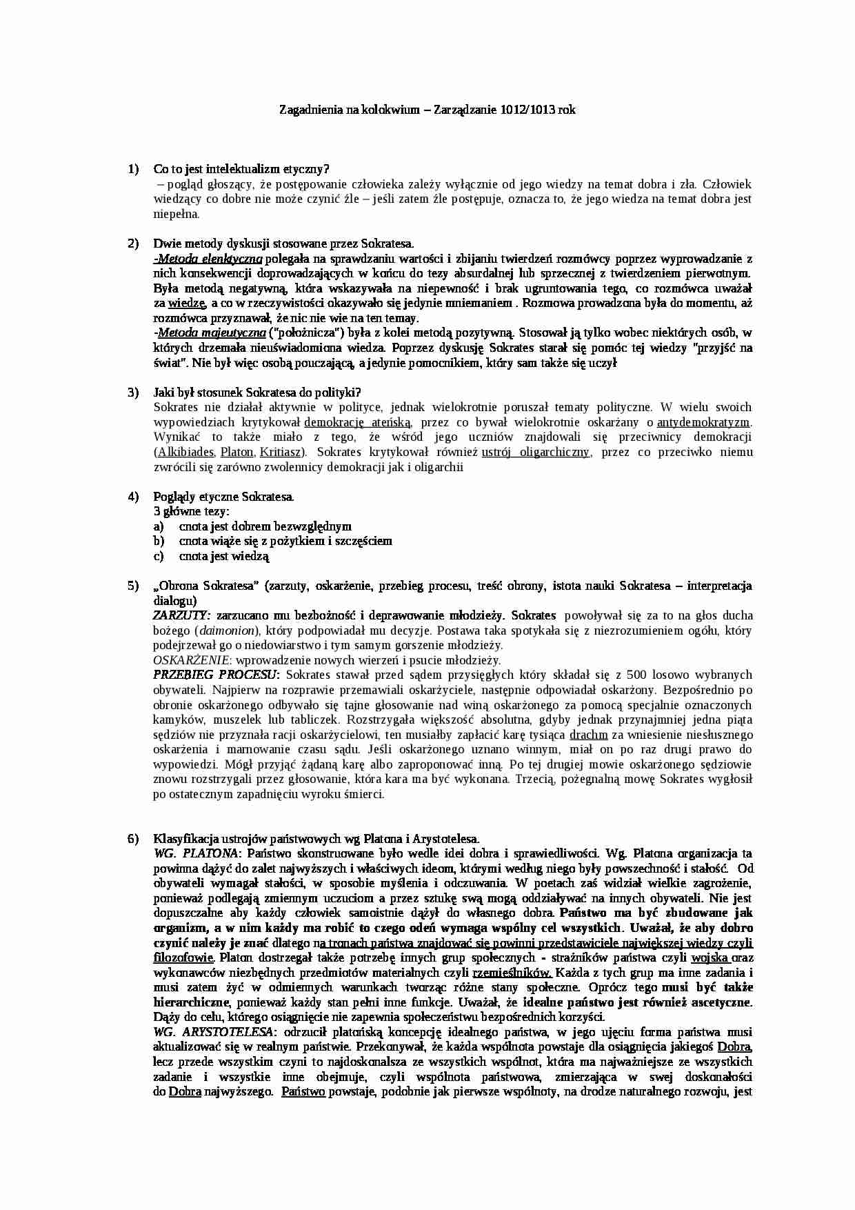 zagadnienia na kolokwium starożytność - strona 1