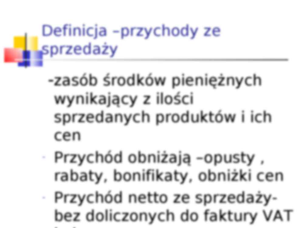 Przychody i koszty w przedsiębiorstwie - prezentacja - strona 2