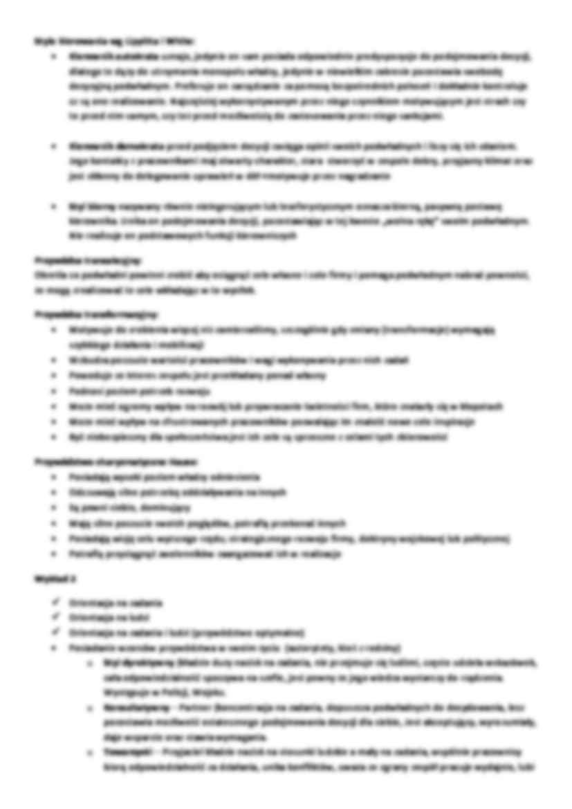 Psychologia wykłady - Przywództwo - strona 2