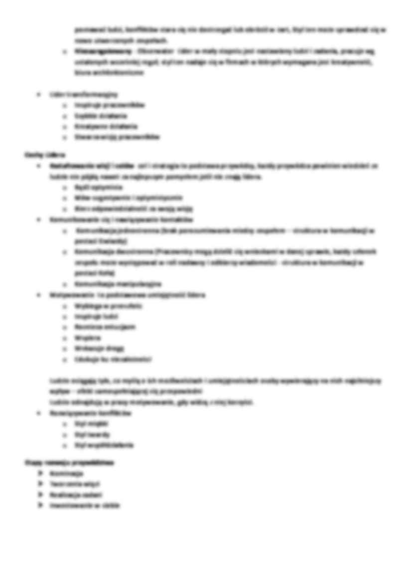 Psychologia wykłady - Przywództwo - strona 3