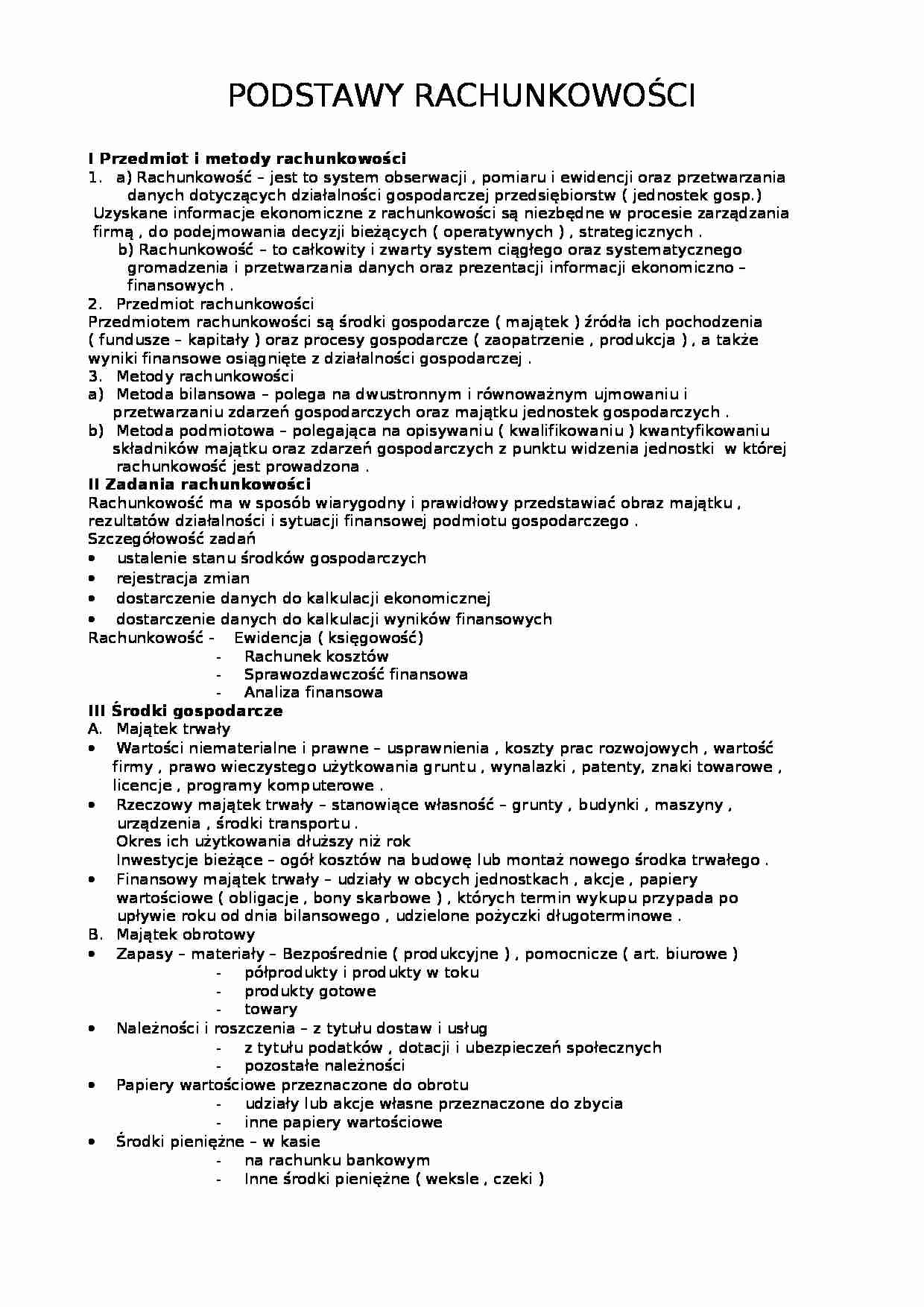 Podstawy rachunkowości  - Elastyczność urządzeń księgowych - strona 1