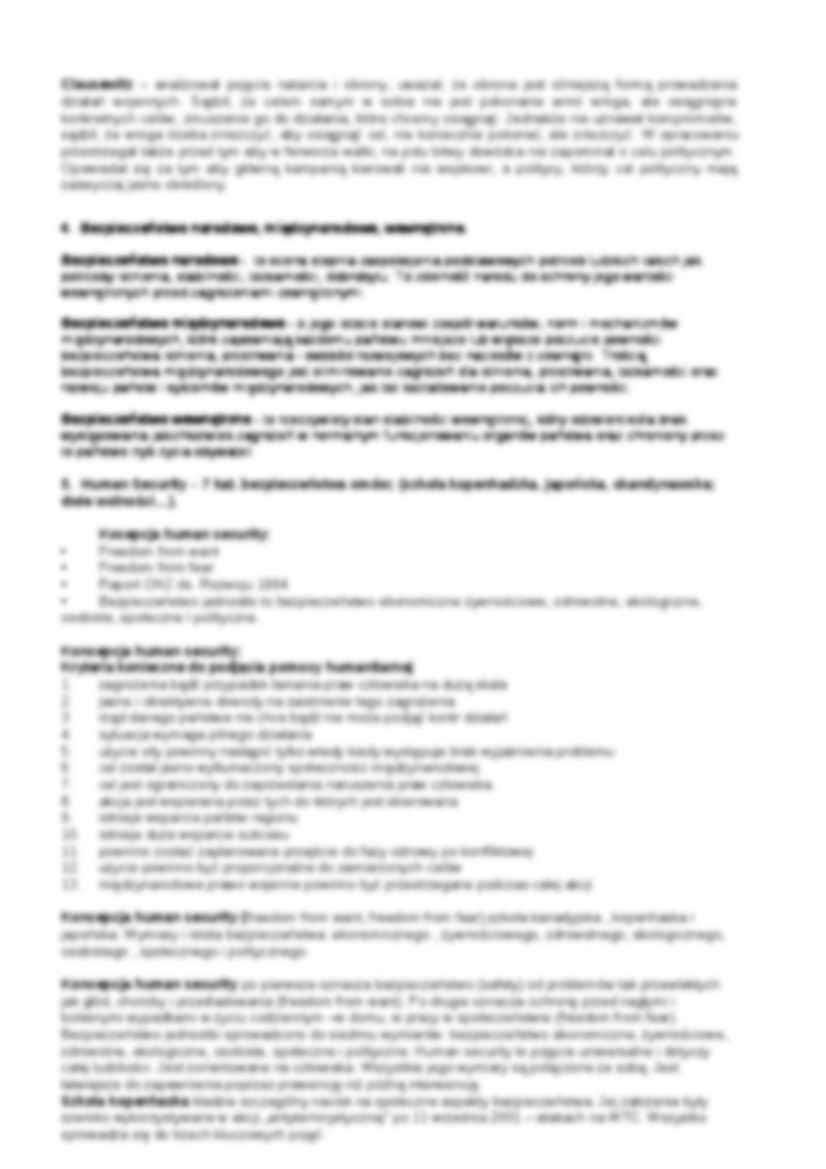 Teoria Bezpieczeństwa - skrypt, egzamin - strona 3