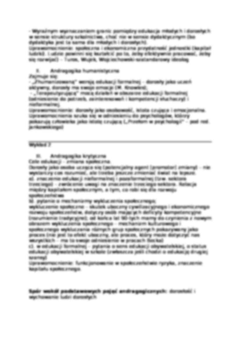 Andragogika wykład - strona 3