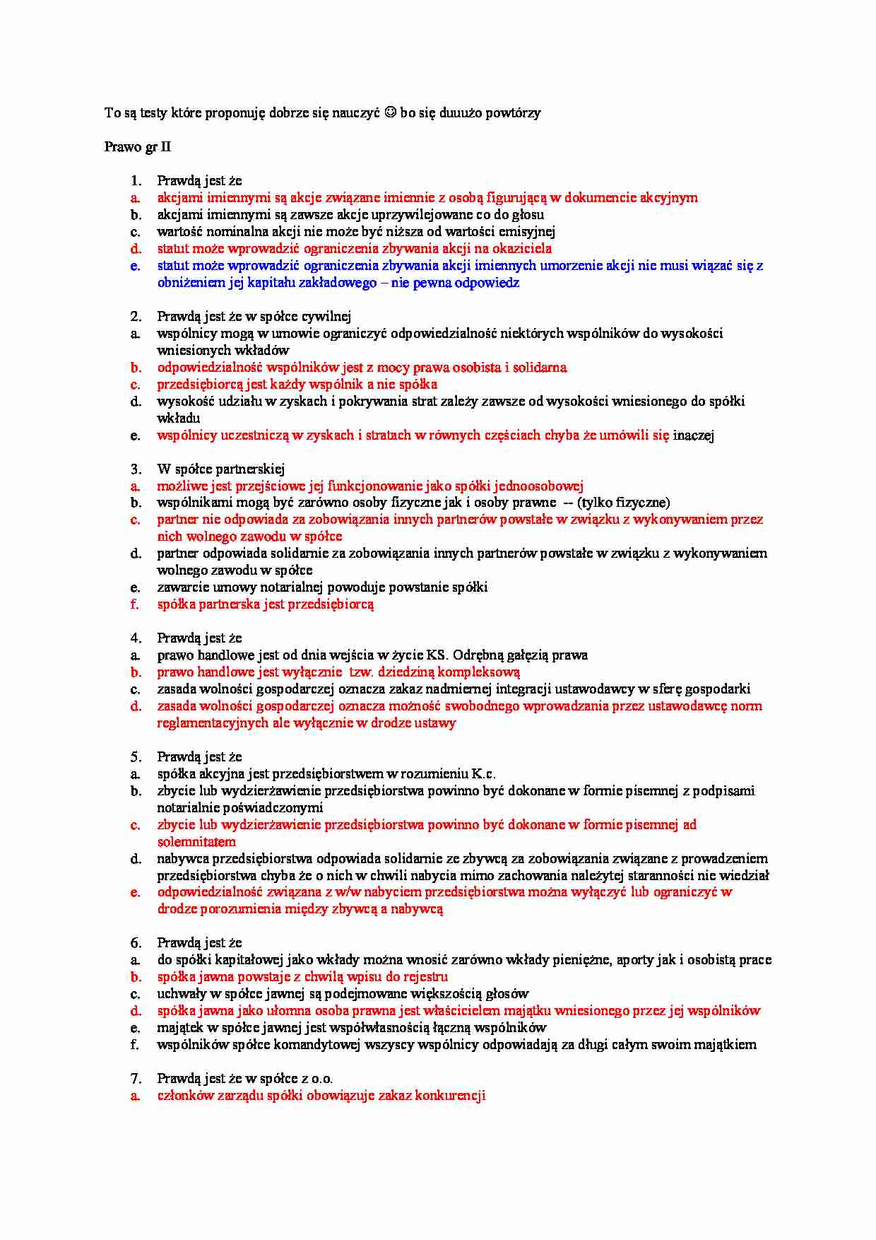 egzamin - spółka cywilna - strona 1