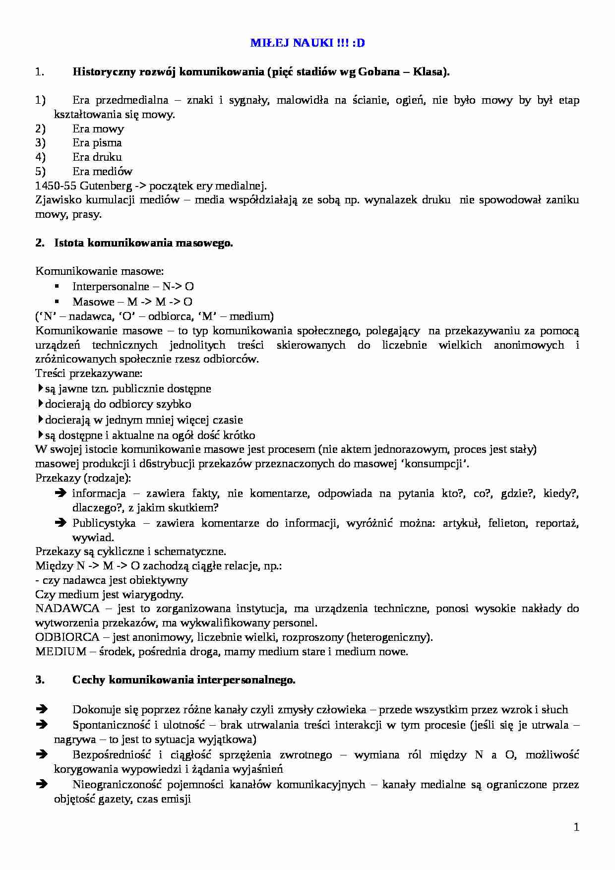 Teoria komunikowania masowego - strona 1