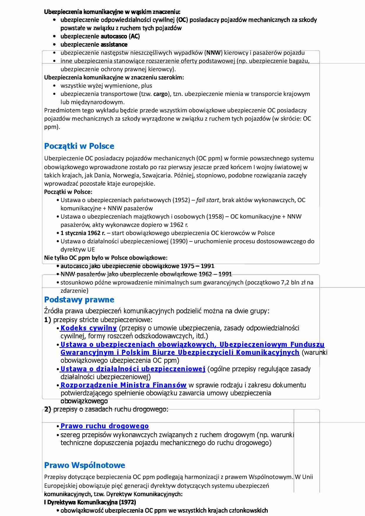 Ubezpieczenia komunikacyjne - strona 1