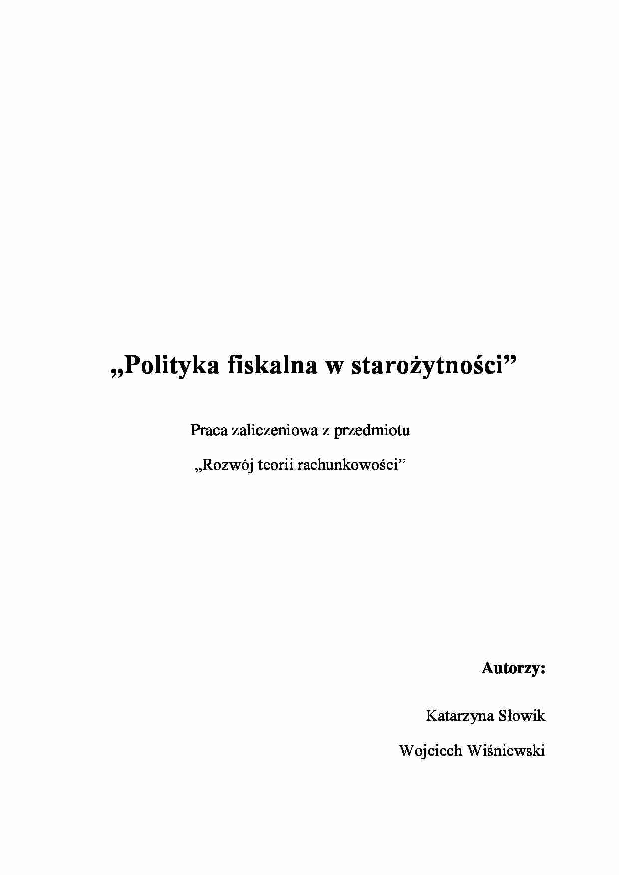 Rozwój teorii rachunkowości. - strona 1