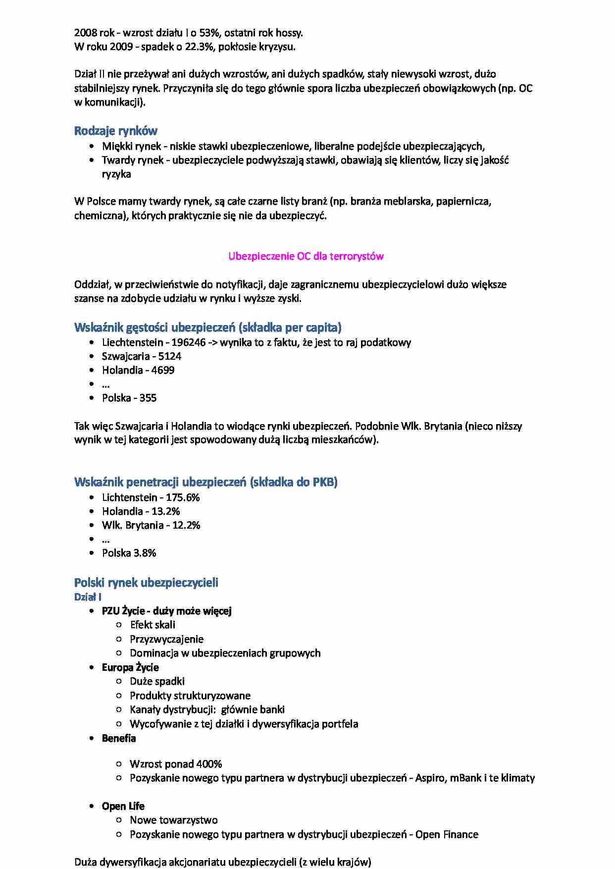 Wartość rynku ubezpieczeń - strona 1