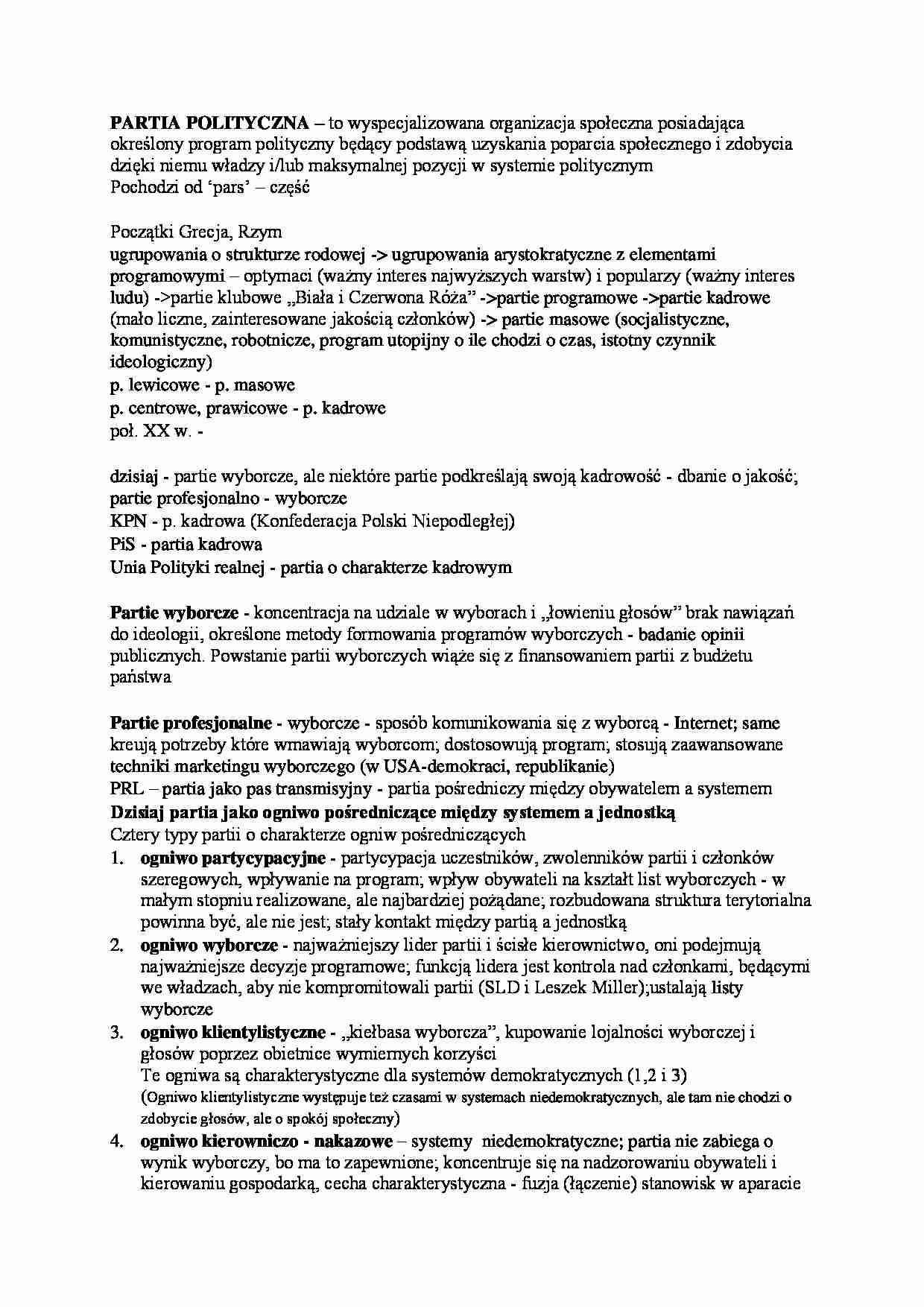 Partia polityczna - strona 1