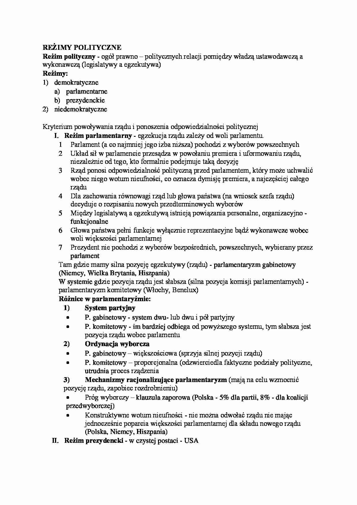 Reżimy polityczne - strona 1