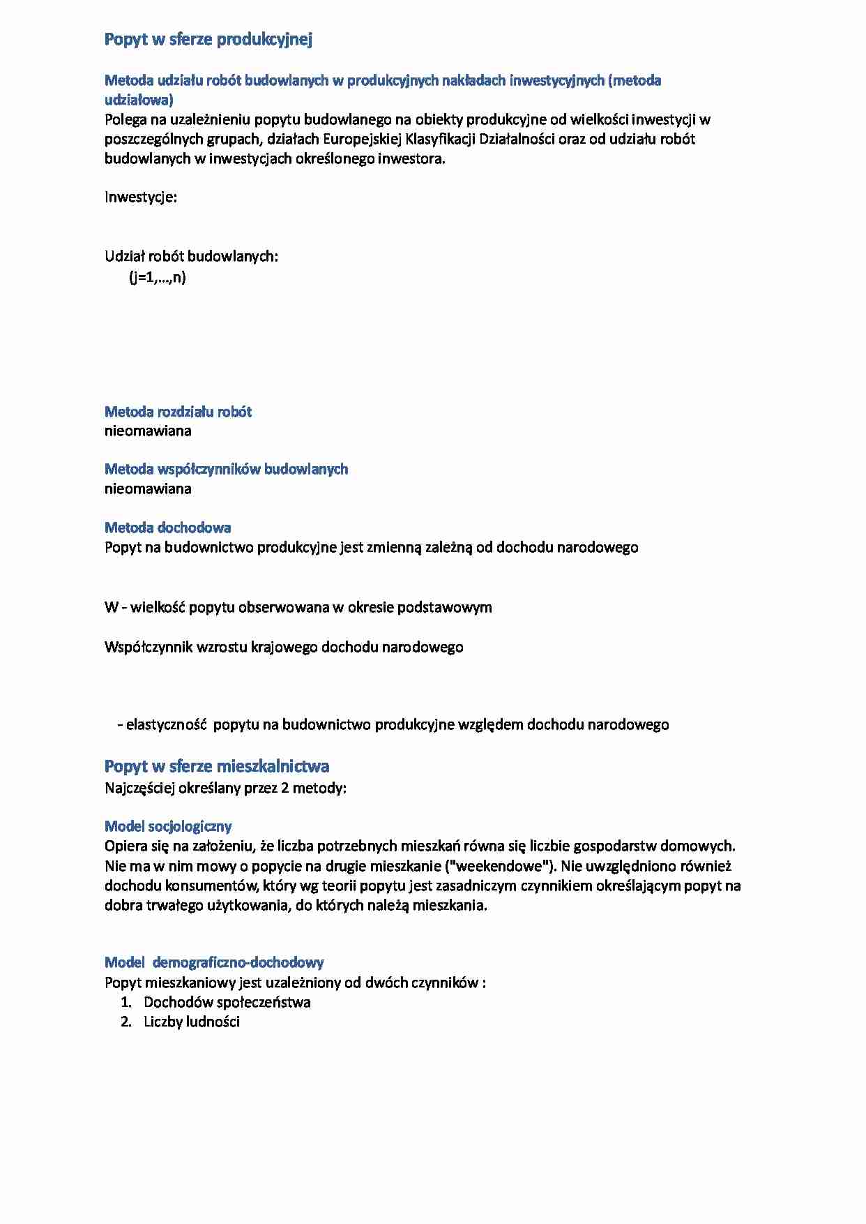 Popyt w sferze produkcyjnej - strona 1