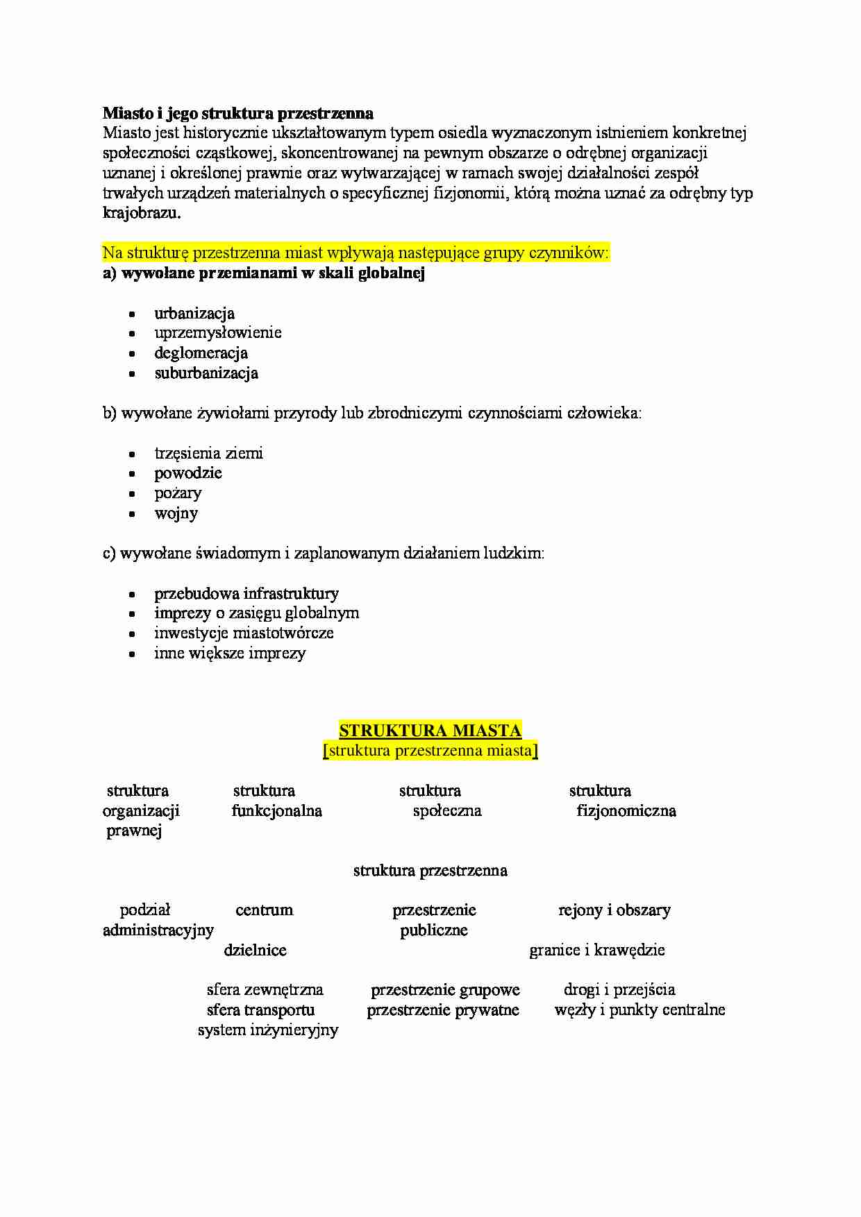 Struktura przestrzenna miasta - strona 1